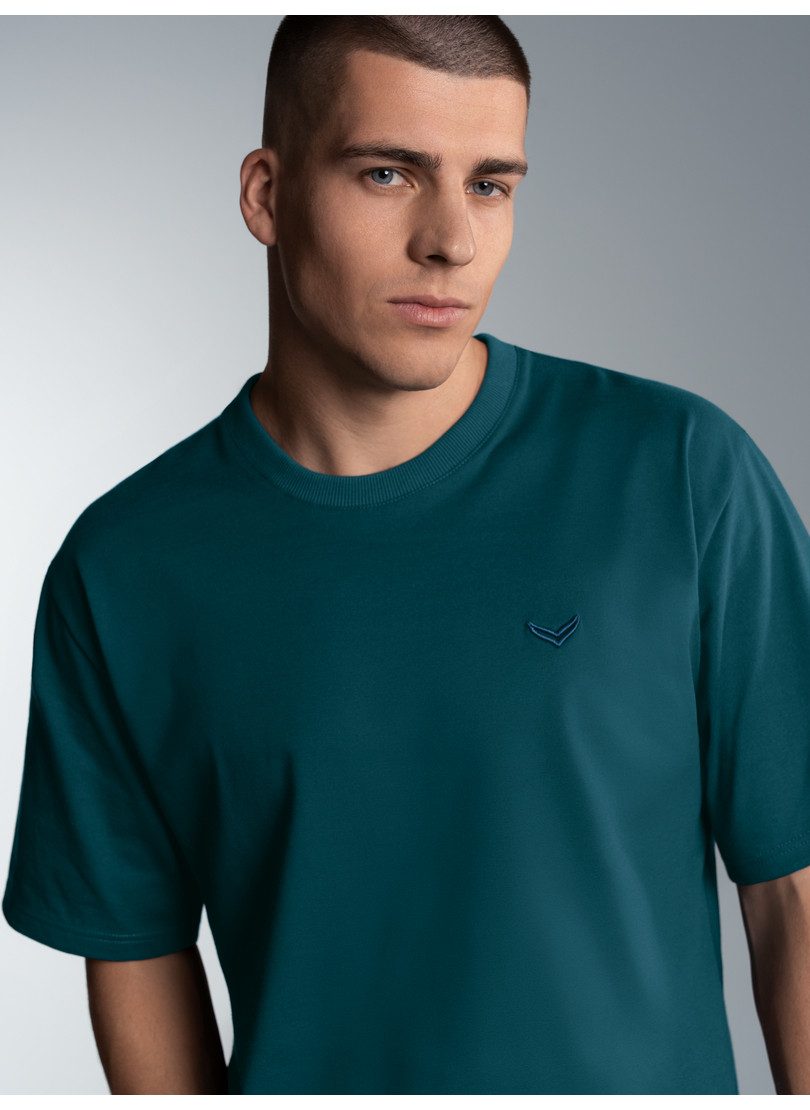 Trigema T-shirt TRIGEMA Heavy Oversized T-Shirt (1-delig) heren t-shirts maat XXL groen