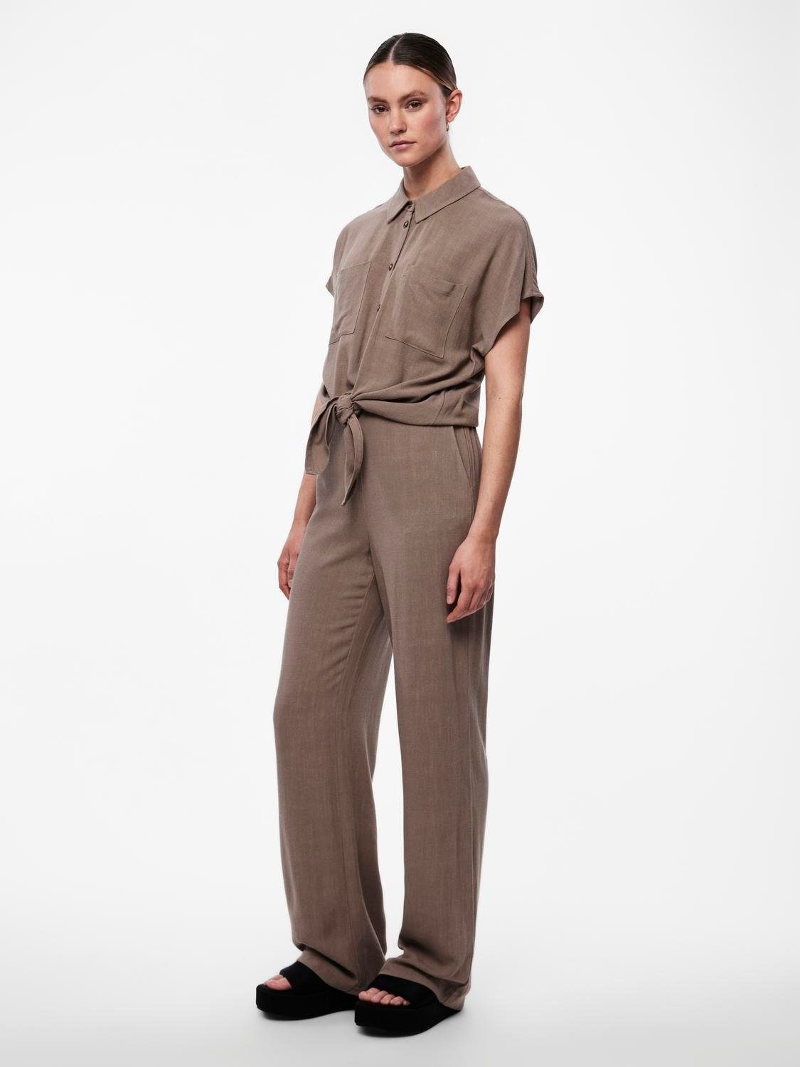 pieces Comfortbroek PCVINSTY HW LINEN PANT NOOS BC