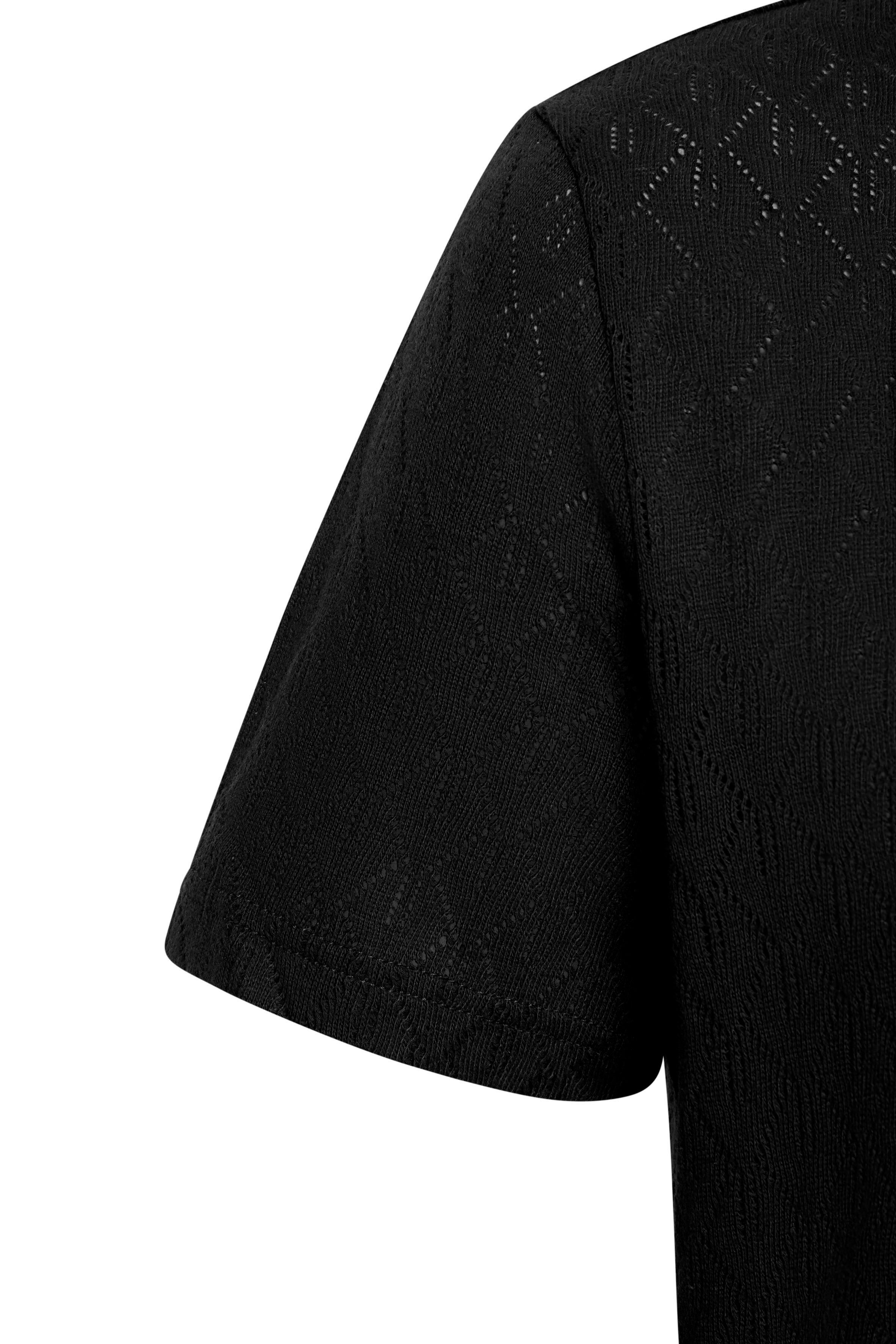 Vivance Shirt met korte mouwen Met modieus ajourpatroon in een zachte katoenkwaliteit