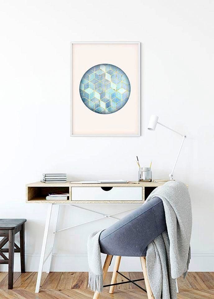 Komar Wanddecoratie Mozaïek Circle Azzuro Wanddecoratie - zonder lijst (1 stuk)