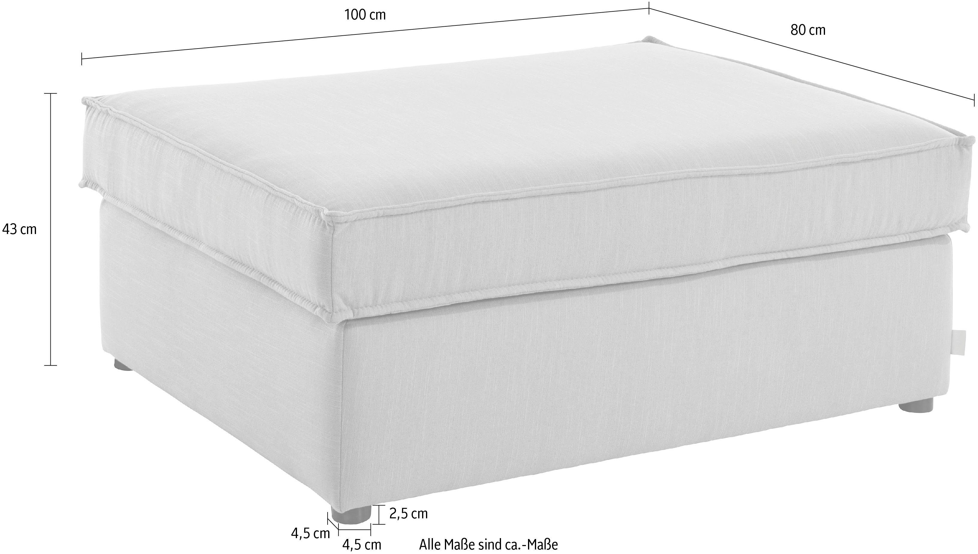 RAUM.ID Hocker Florid afzonderlijk plaatsbaar of als deel van een modulaire bank, ook in cord