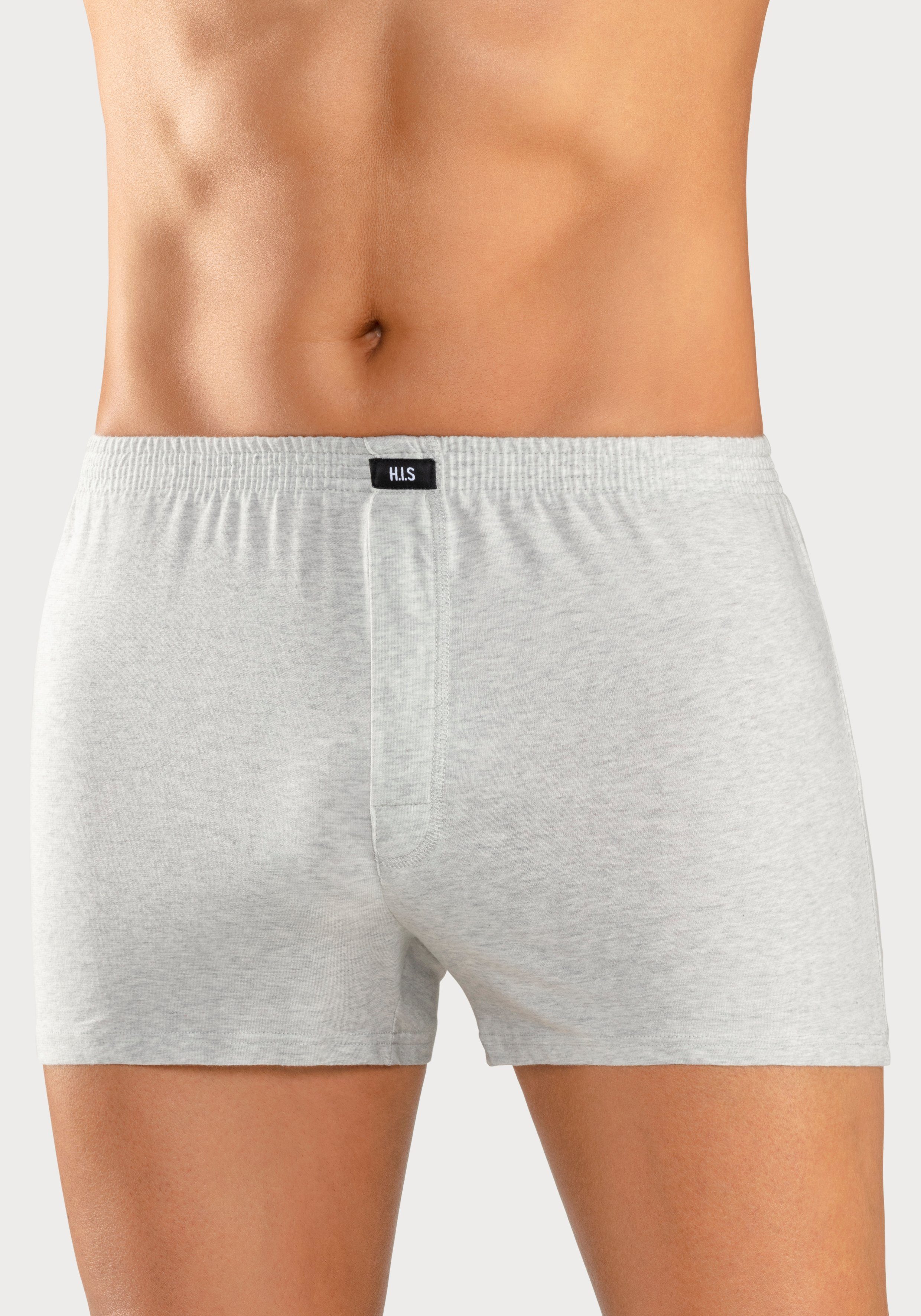 H.I.S Wijde boxershort van zacht single-jerseymateriaal (set, 2 stuks)