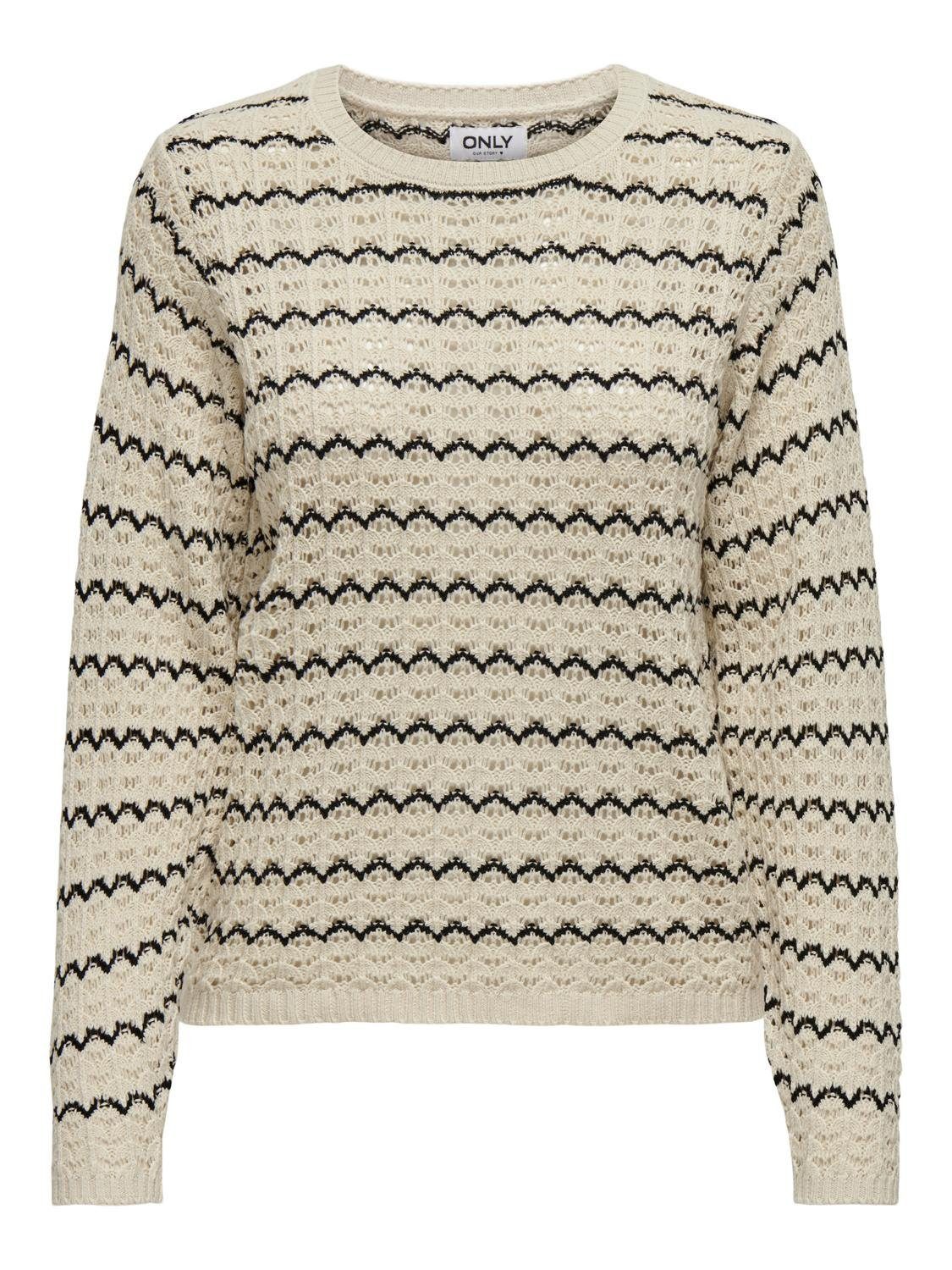 Only Gebreide trui ONLASA LS STRUCTURE O-NECK NCA KNT