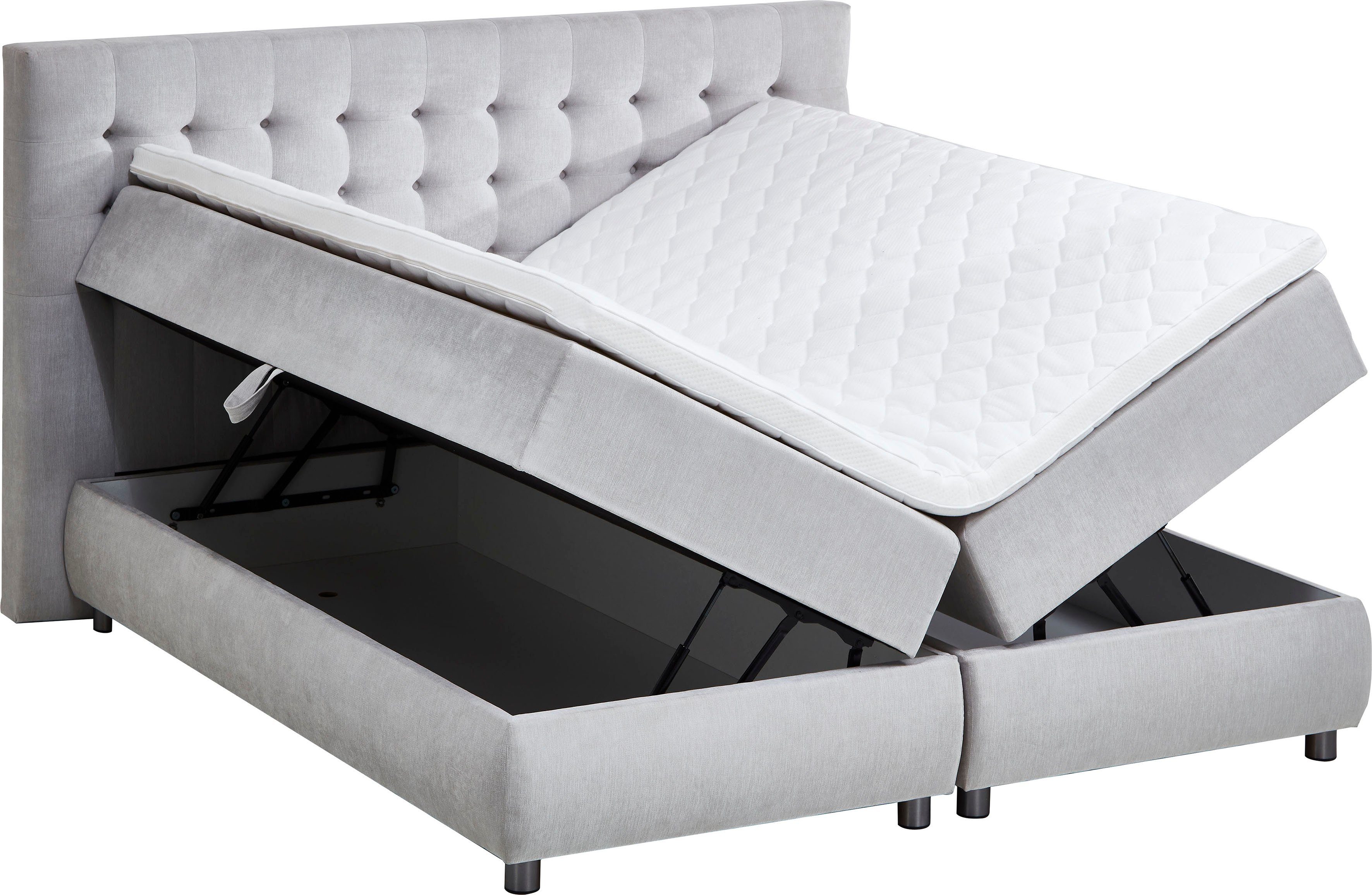 ATLANTIC home collection Boxspring TINA met bedkist en topmatras, ook in extra lang