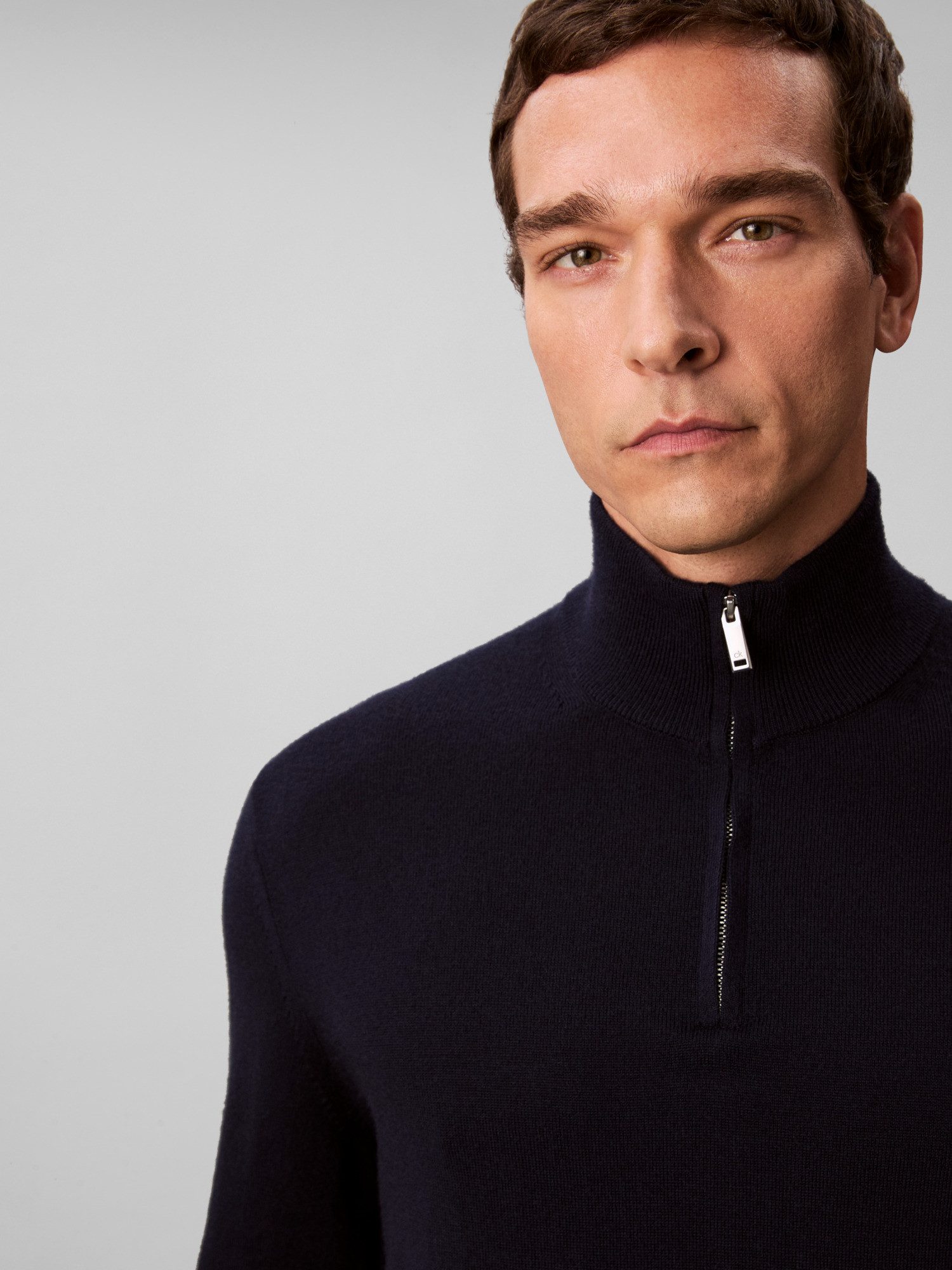 Calvin Klein Trui met staande kraag LS 100% MERINO QZ 14GG