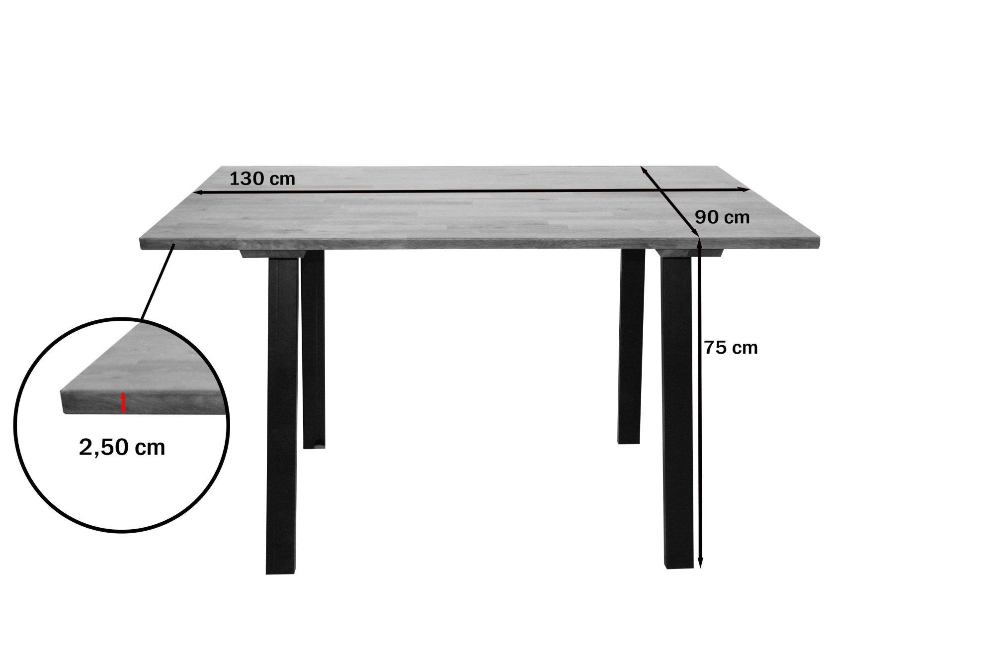 Home affaire Eethoek Oliver Hoekbank met golfvering in de zitting, tafel massief eiken (set, 4-delig)