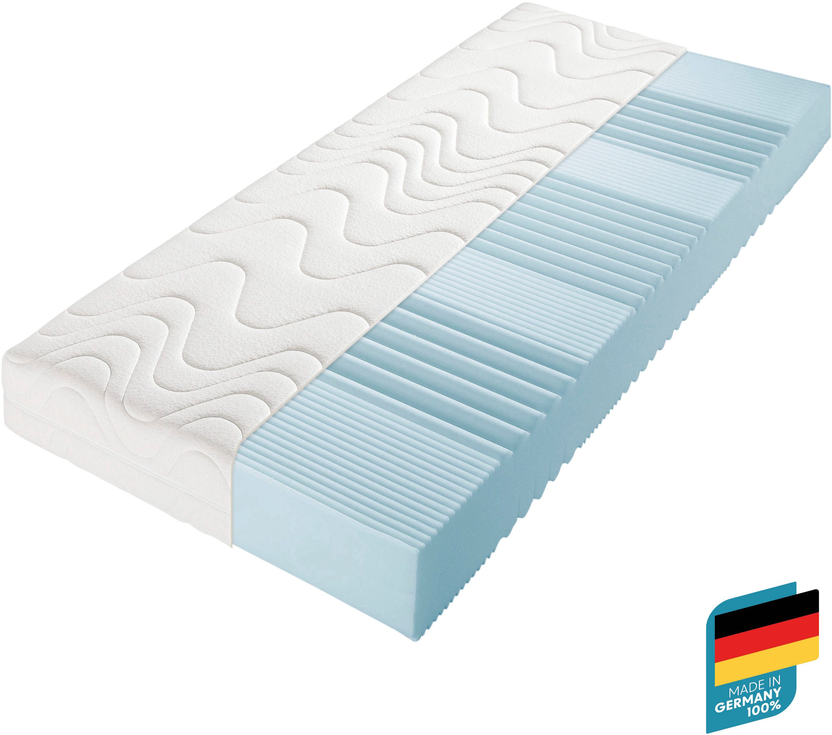 Beco Comfortschuimmatras KS Luxus Kies uit een polyester- of een natuurlijke katoenen bekleding! hoogte 27 cm comfortschuim matrassen maat 140 cm x