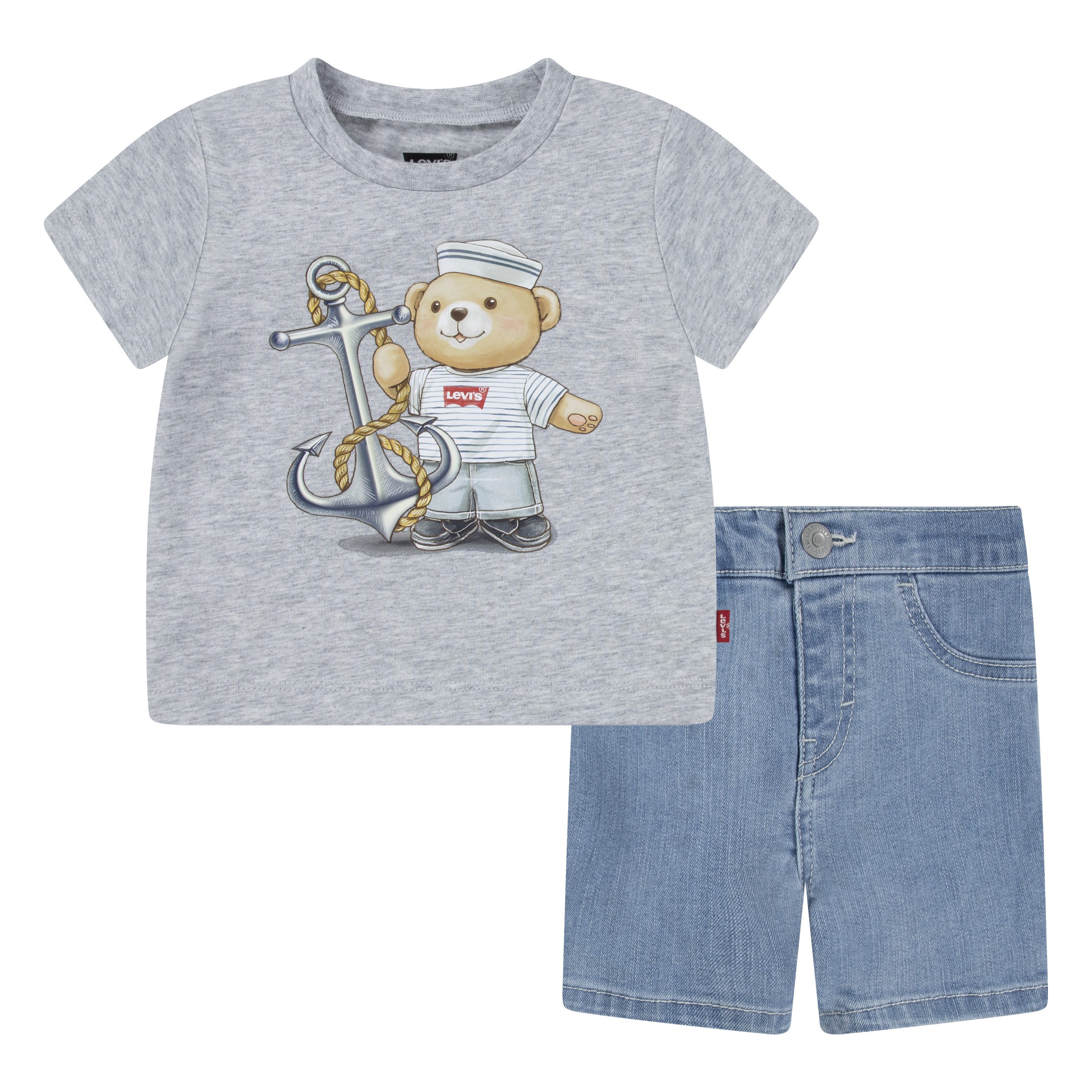 Levi's Kidswear T-shirt short LVB LEVI ANCHOR TEE DENIM SET (2-delig)