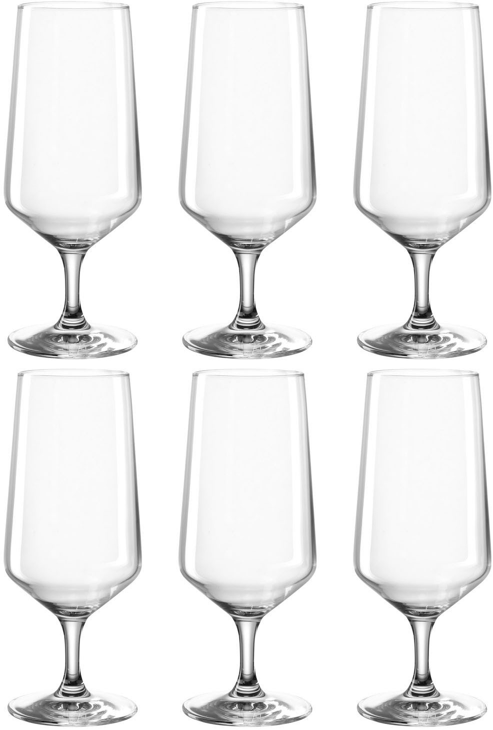 LEONARDO Bierglas Puccini 410 ml(set, 6-delig) glazen wit
