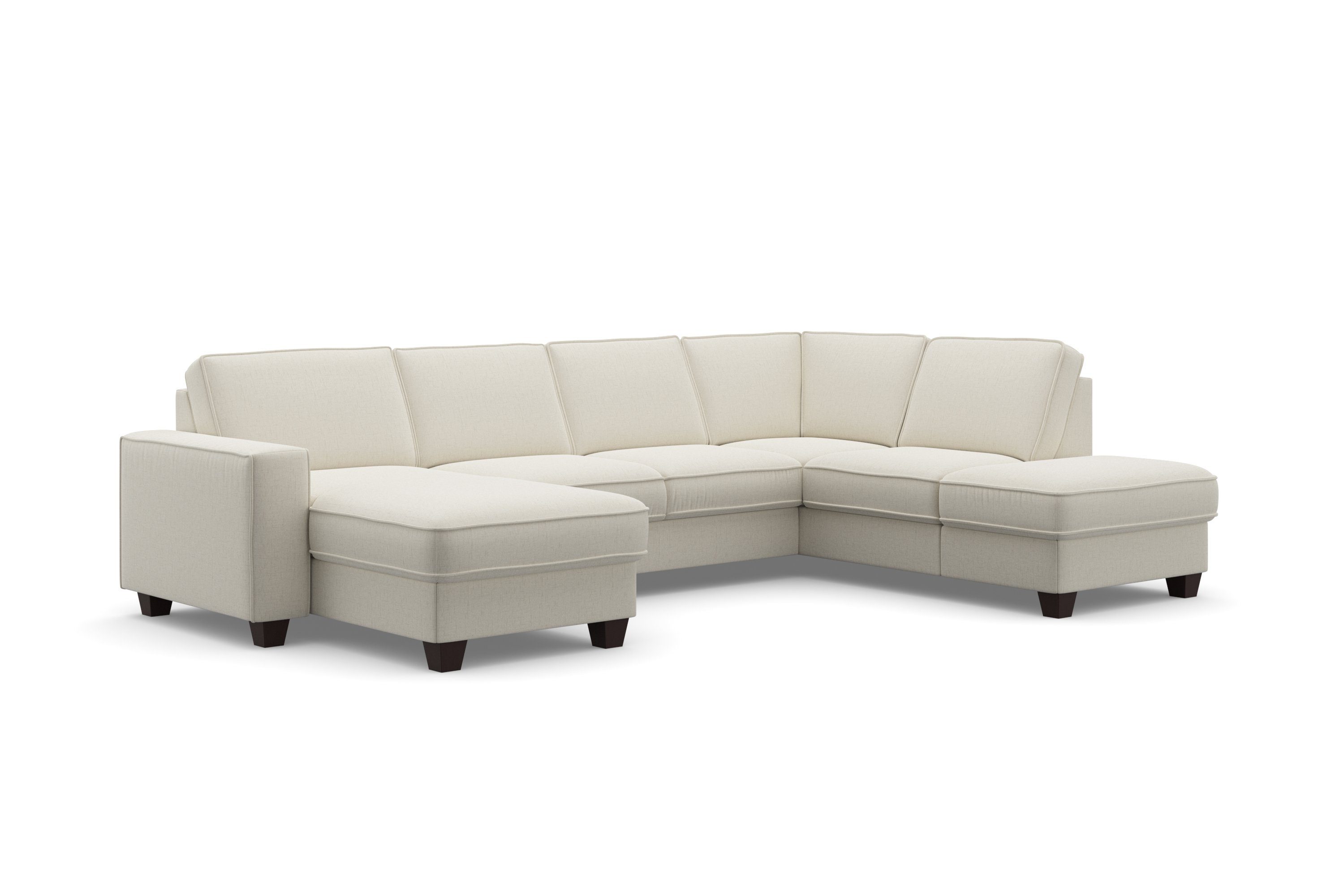 Home affaire Zithoek County U-model naar keuze ottomane links of rechts, met binnenveringsinterieur (3-delig)