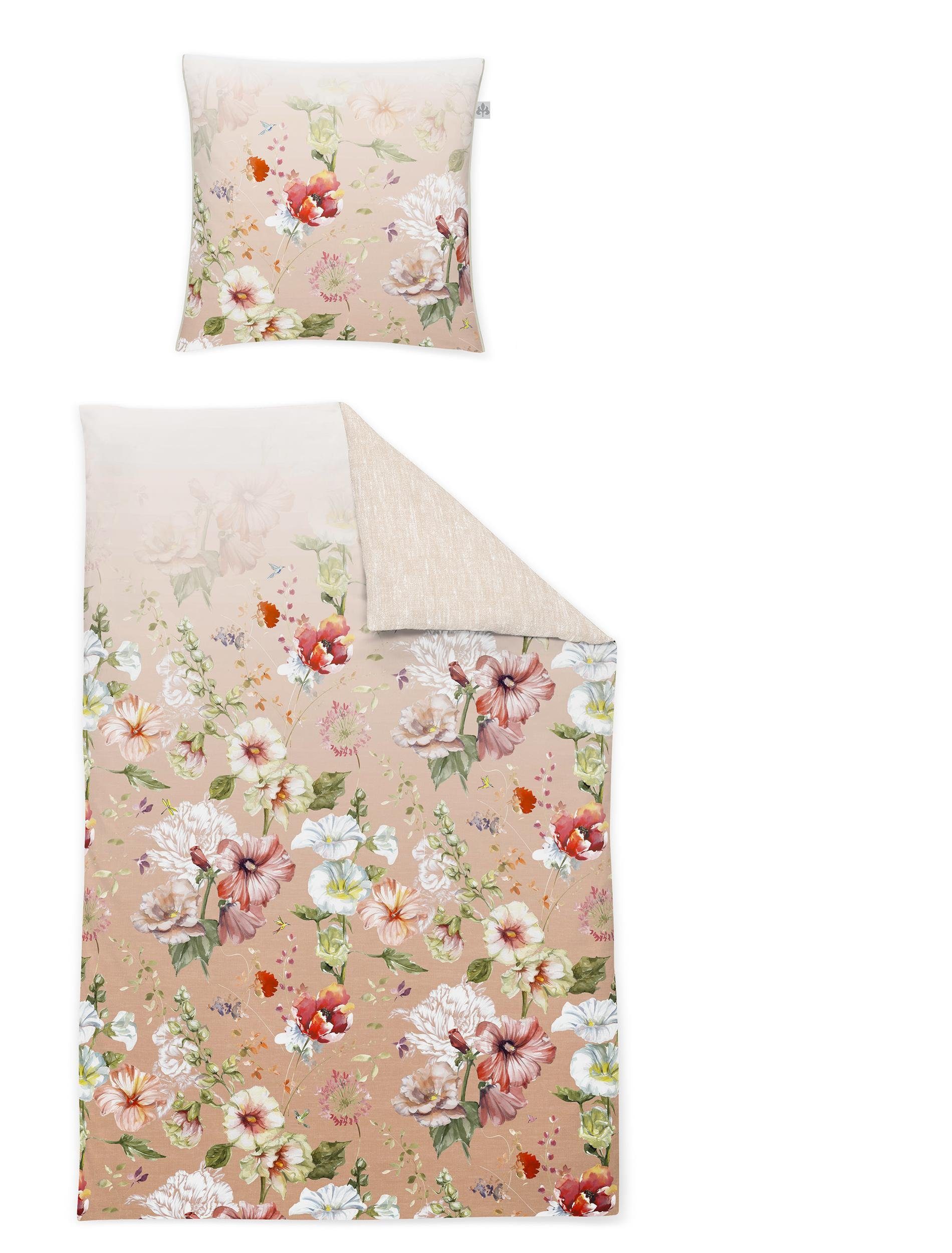 Irisette Tweezijdig te gebruiken overtrekset Magic-K 8870 elegante digitale print (2-delig) dekbedovertrekken oranje