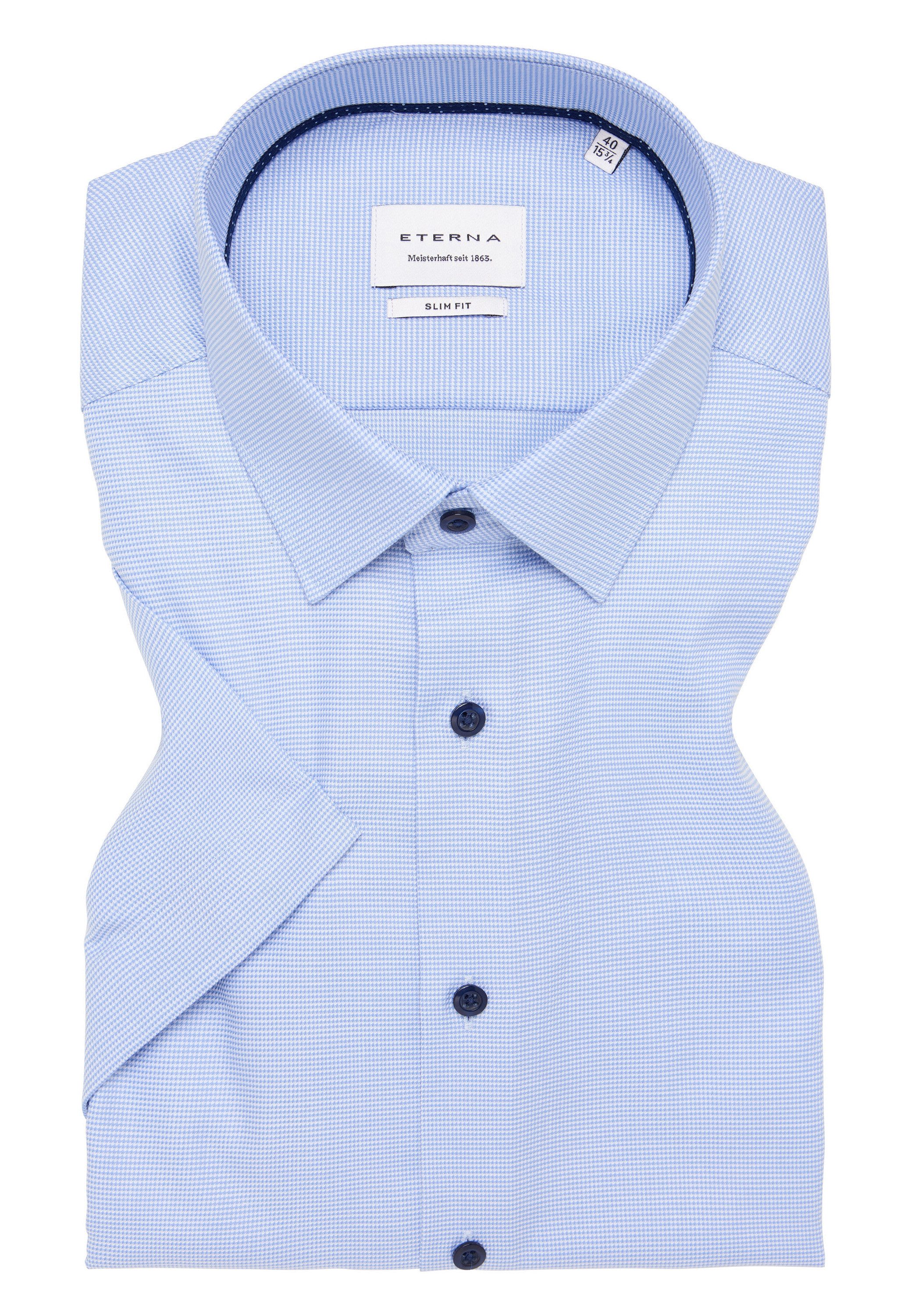 Eterna Overhemd met korte mouwen Slim fit