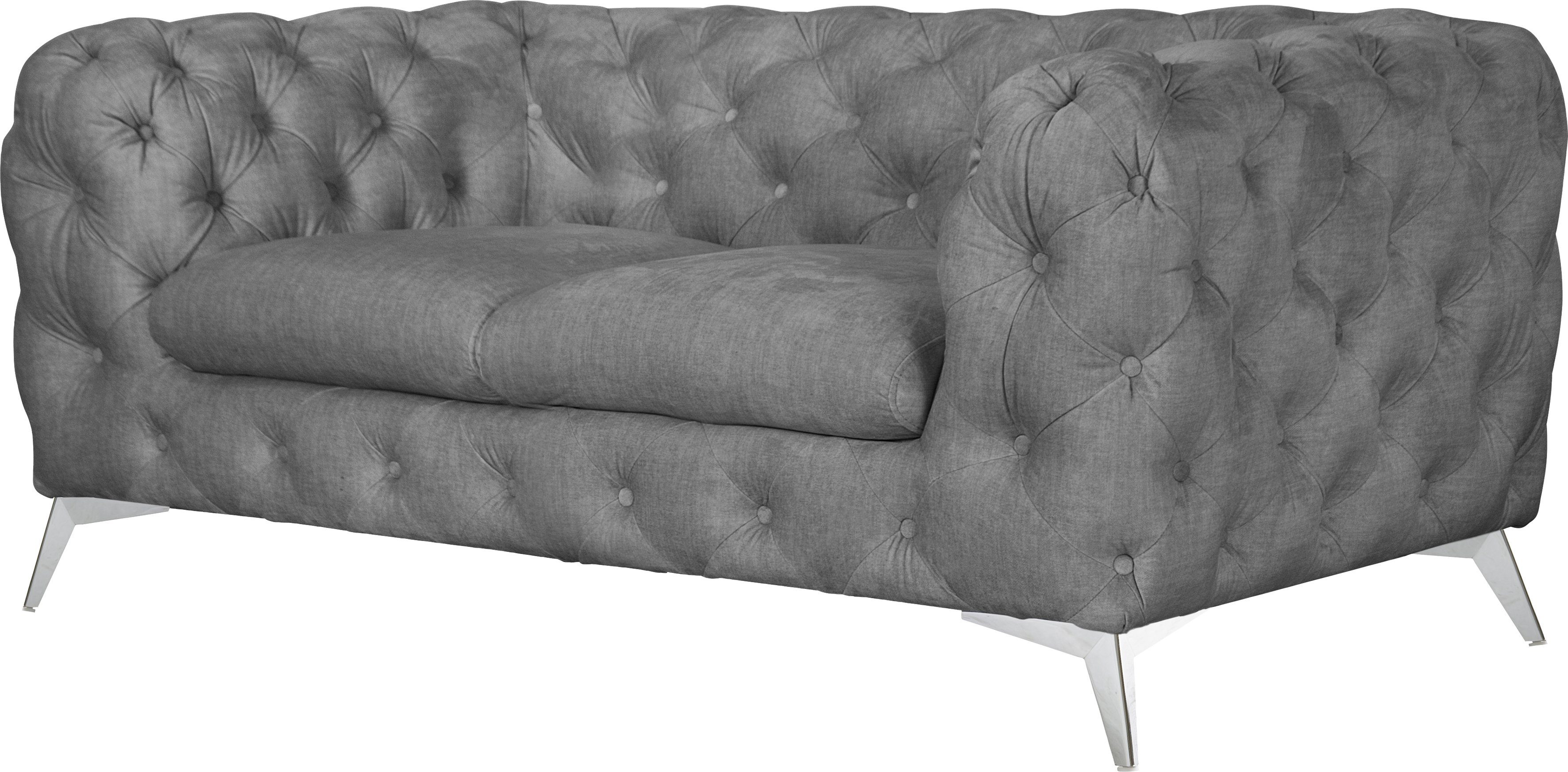 Leonique Chesterfield-bank Glynis luxueuze capitonnage, moderne chesterfield look, kleur van de poten ter keuze