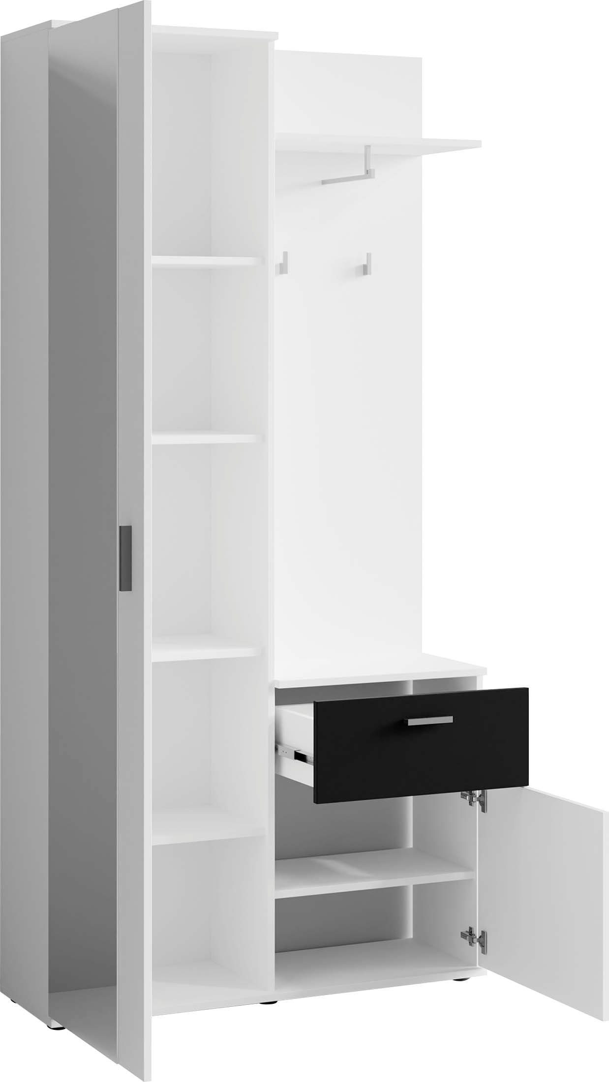 INOSIGN Compact kapstokmeubel Jakob met grote spiegel en planchet, breedte 97 cm