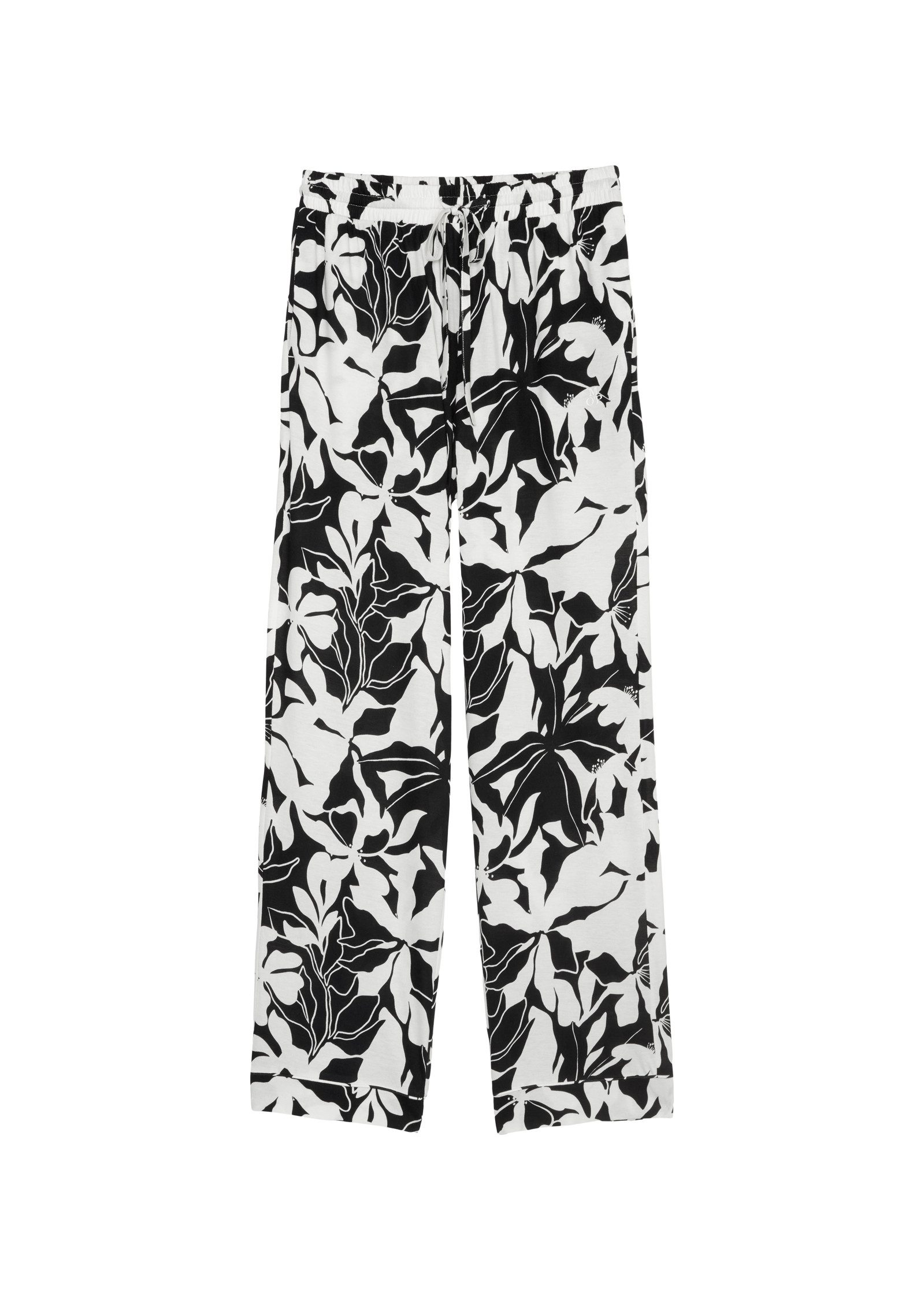 Marc O'Polo Loungebroek Mix & Match Cotton Modal Jersey Met allover print, trekkoord en bindband