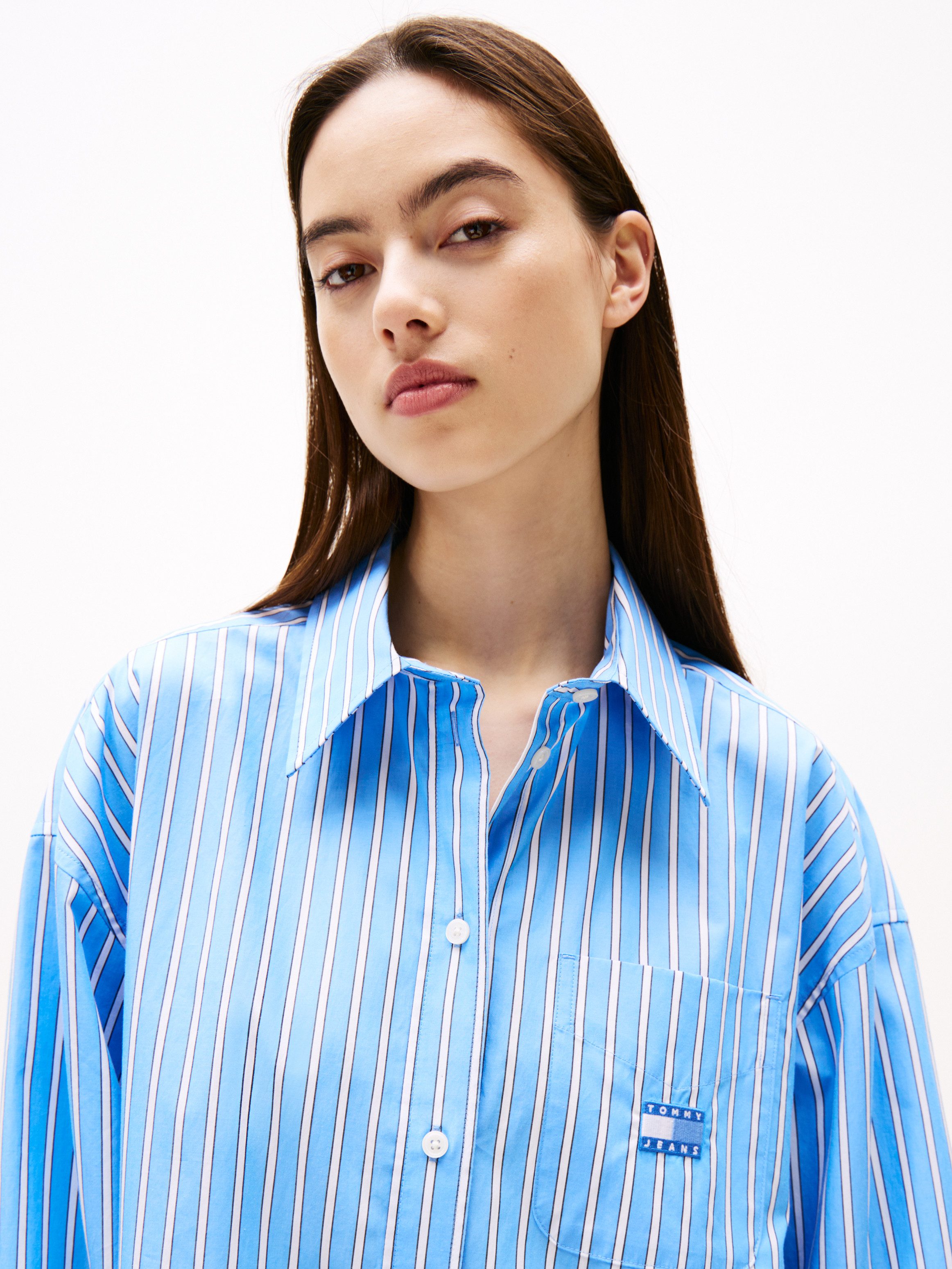 TOMMY JEANS Jurk met overhemdkraag TJW OVS MINI SHIRT DRESS EXT