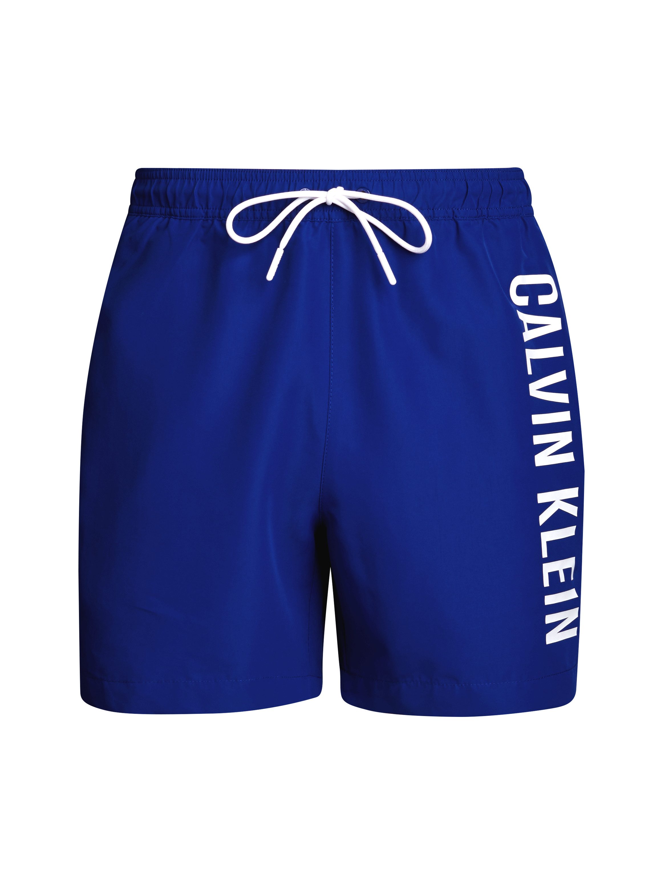 Calvin Klein Swimwear Zwemshort MEDIUM DRAWSTRING met contrasterende logo-opdruk op de pijp