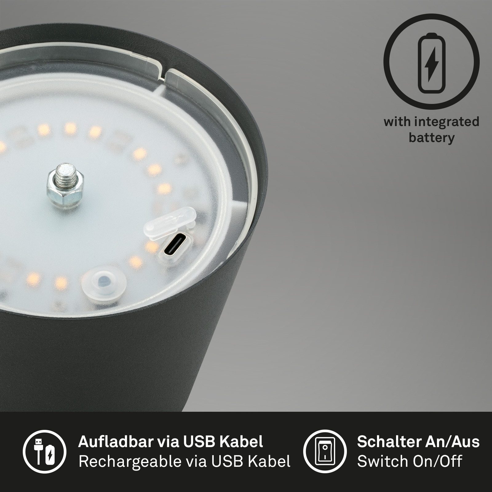 Briloner Leuchten Led-tafellamp voor buiten Coloris