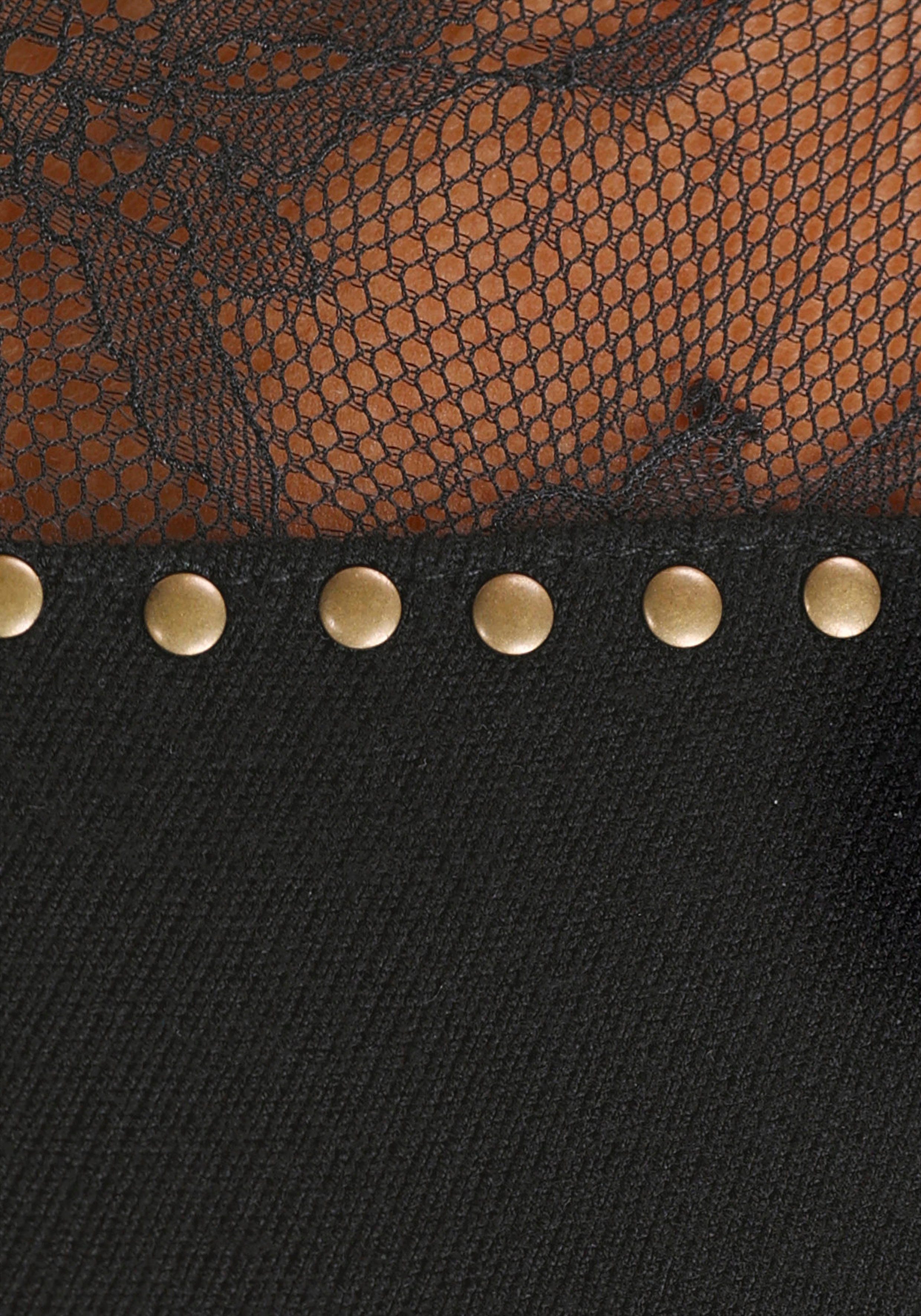 Melrose Trui met ronde hals met kant en nagel-details