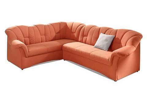 DOMO collection Hoekbank Papenburg B/D/H: 242/190/84 cm L-vorm naar keuze met slaapfunctie, lange zijde links of rechts
