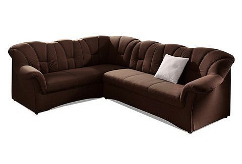 DOMO collection Hoekbank Papenburg B/D/H: 242/190/84 cm L-vorm naar keuze met slaapfunctie, lange zijde links of rechts