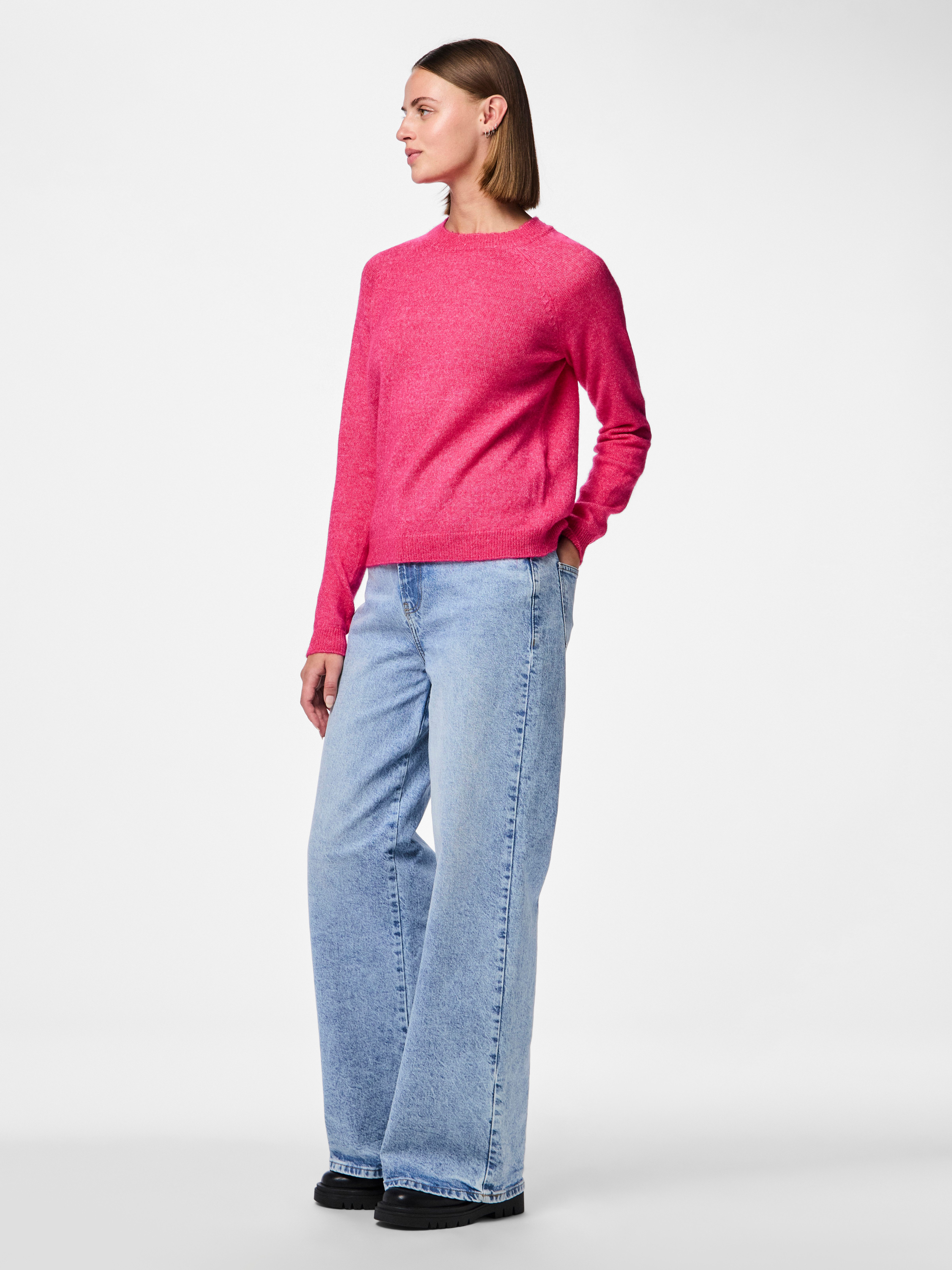 pieces Gebreide trui PCJULIANA LS O-NECK KNIT NOOS BC