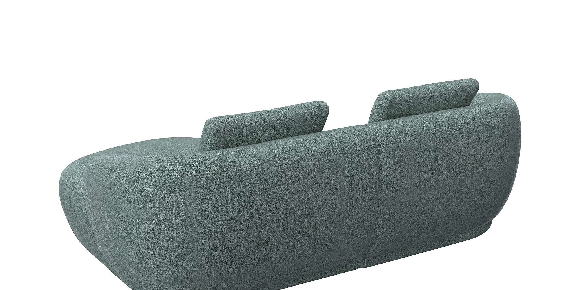 FLEXLUX Zithoek Torino, rond, L-vorm, bankhoek met recamière, longchair-sofa