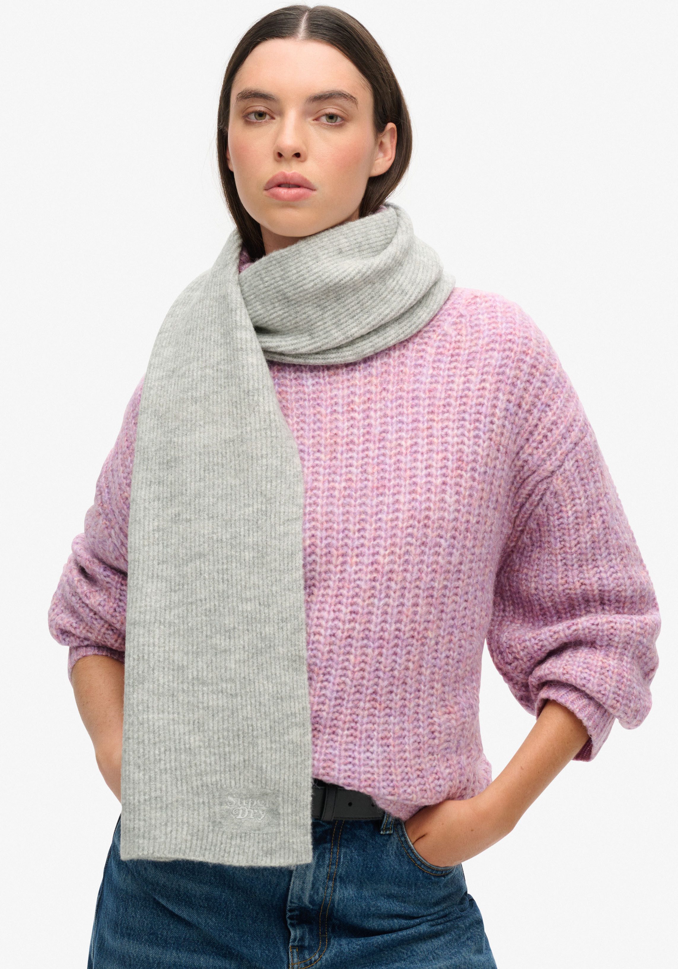 Superdry Gebreide sjaal SOFT RIB KNIT SCARF