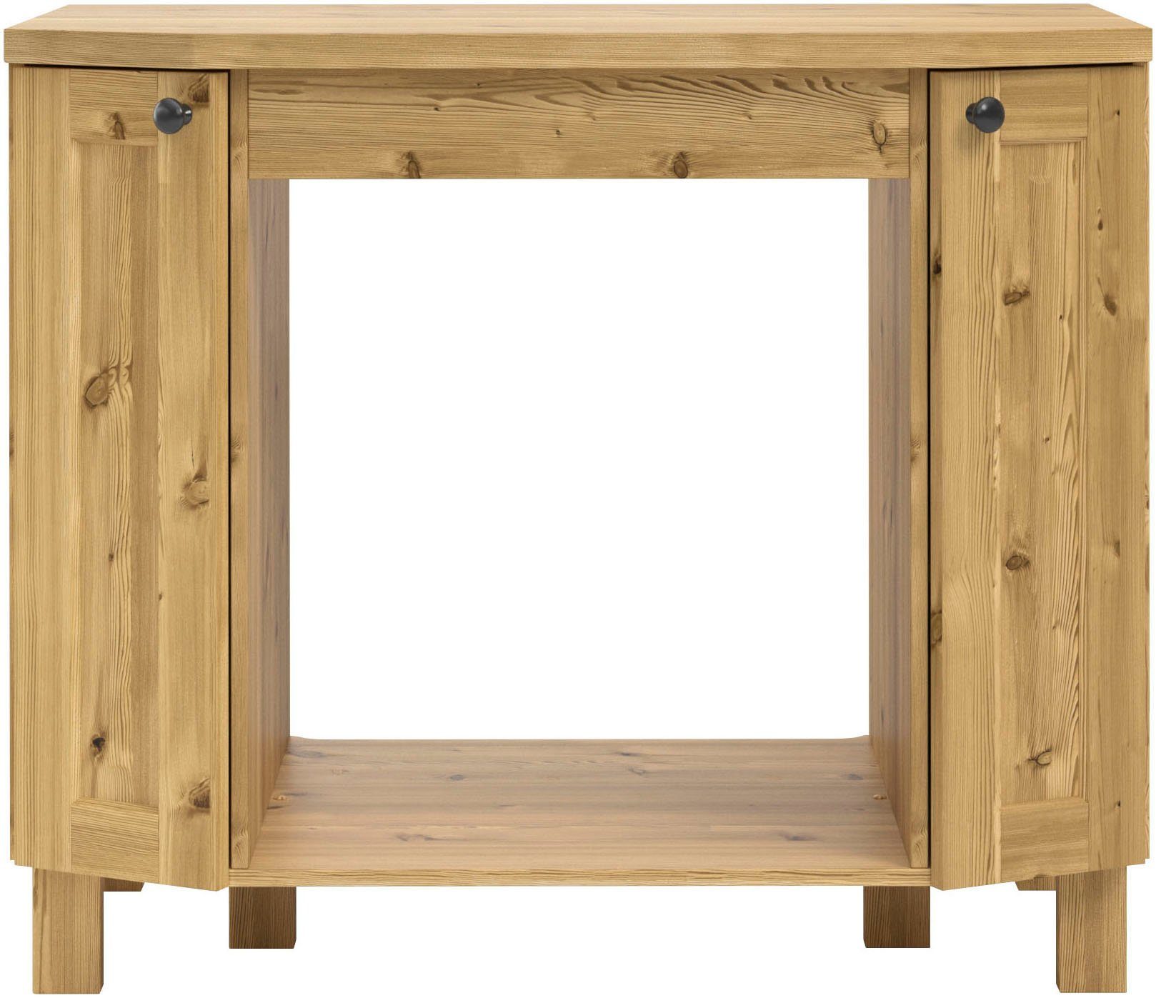Kochstation Ombouwkast voor oven KS-Osby Massief grenen, breedte 100 cm, 2 deuren (1 stuk)