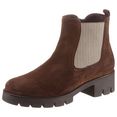 gabor chelsea-boots met comfortabele stretchinzet bruin