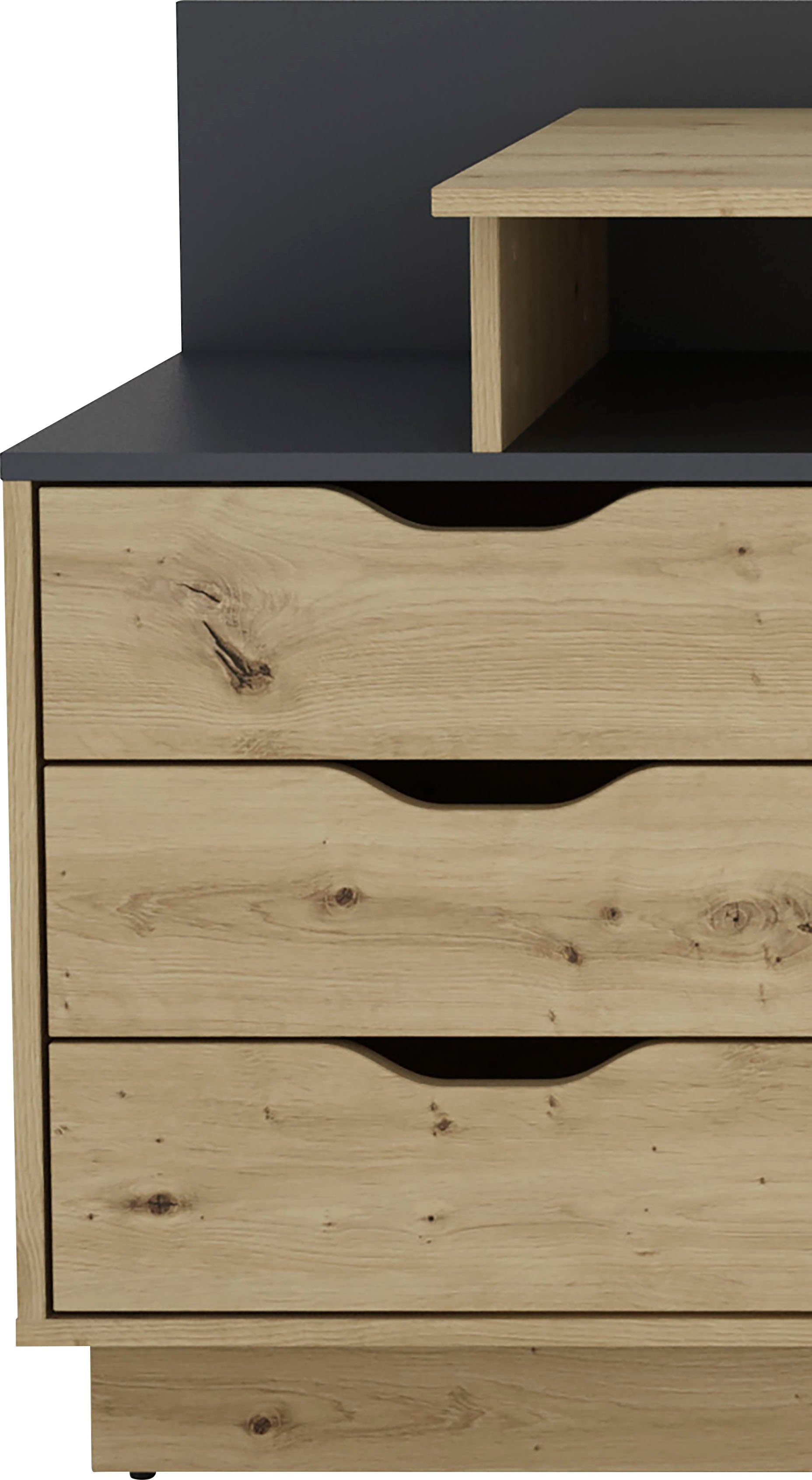 byLIVING Bureau Bern, modern pc-bureau met veel bergruimte, breedte 138 cm, rechts of links te monteren