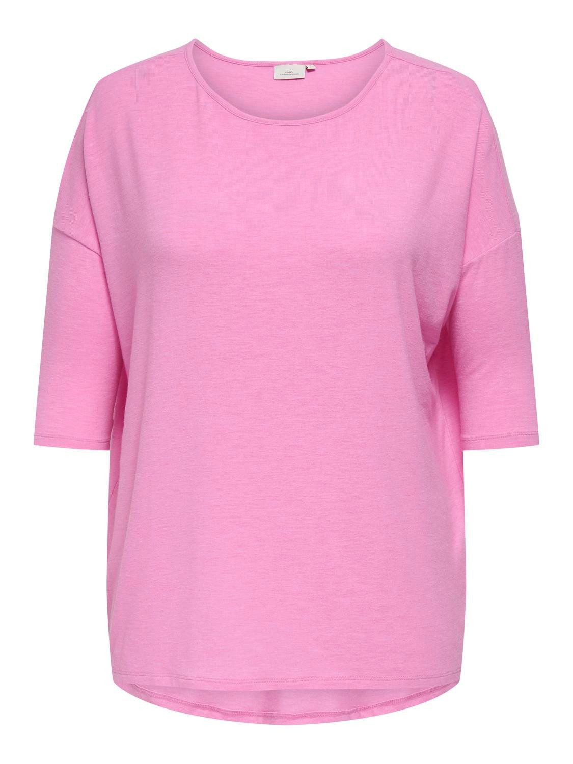 ONLY CARMAKOMA Shirt met 3/4-mouwen CARLAMOUR 3/4 TOP JRS NOOS