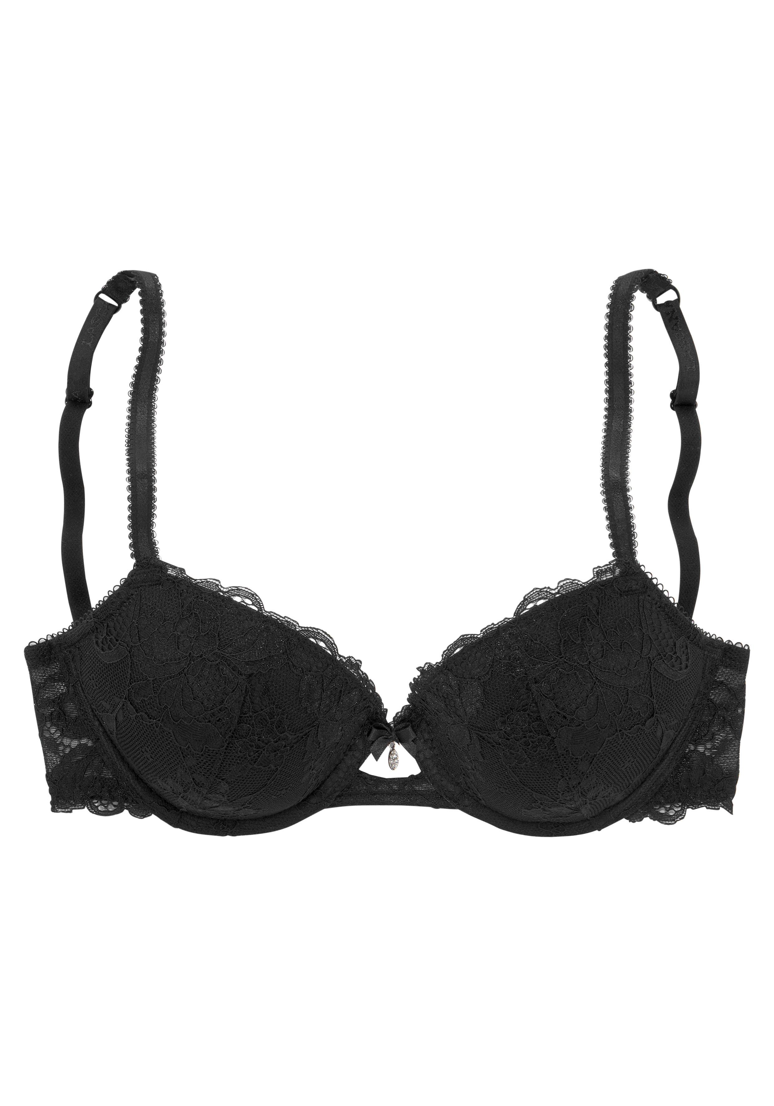 Lascana Push-up-bh van gebloemde kant, dessous