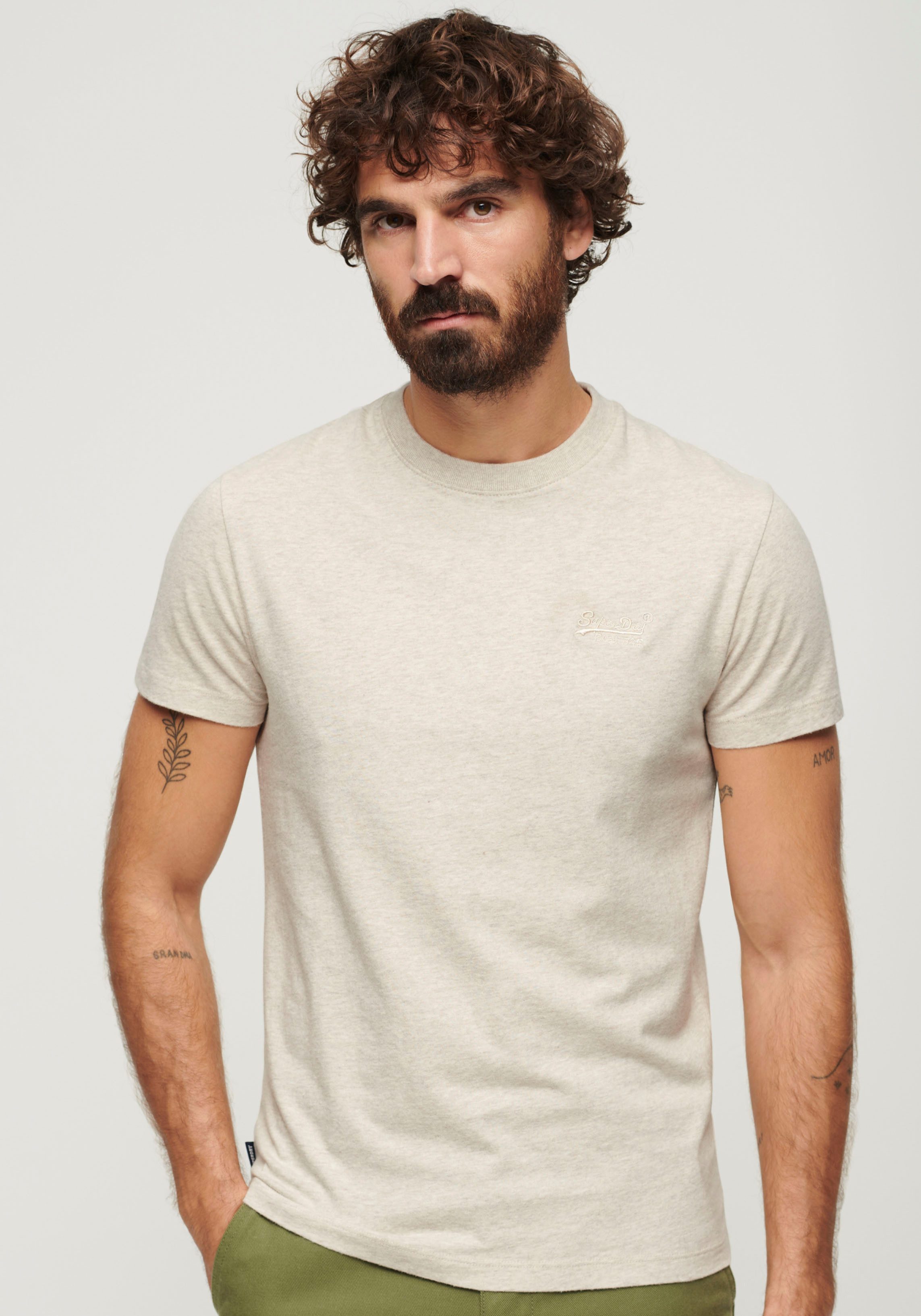 Superdry Shirt met ronde hals Organic Cotton Essential Logo T-Shirt