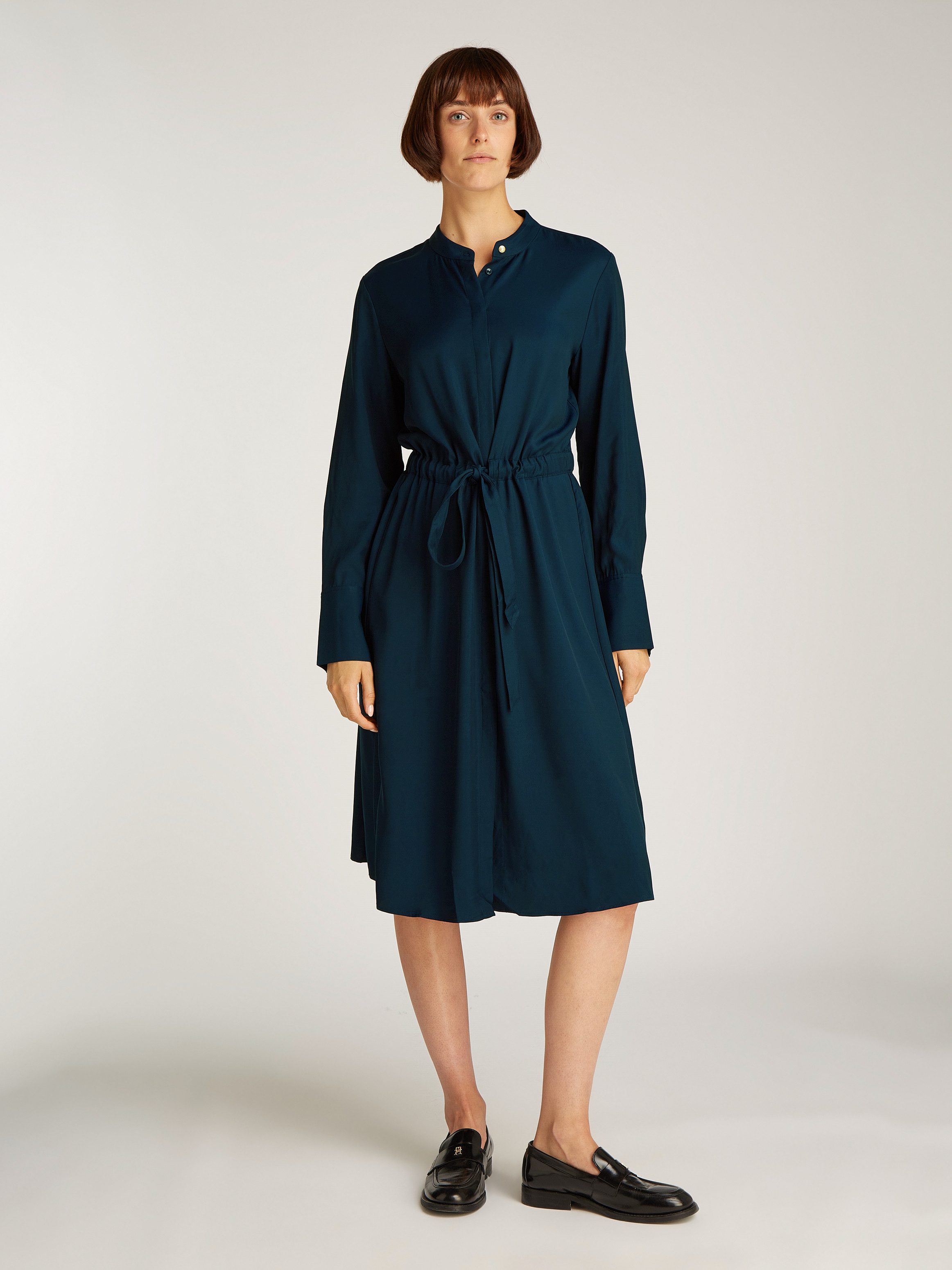 Tommy Hilfiger Blousejurk SOFT VIS COLARLESS SHIRT DRESS