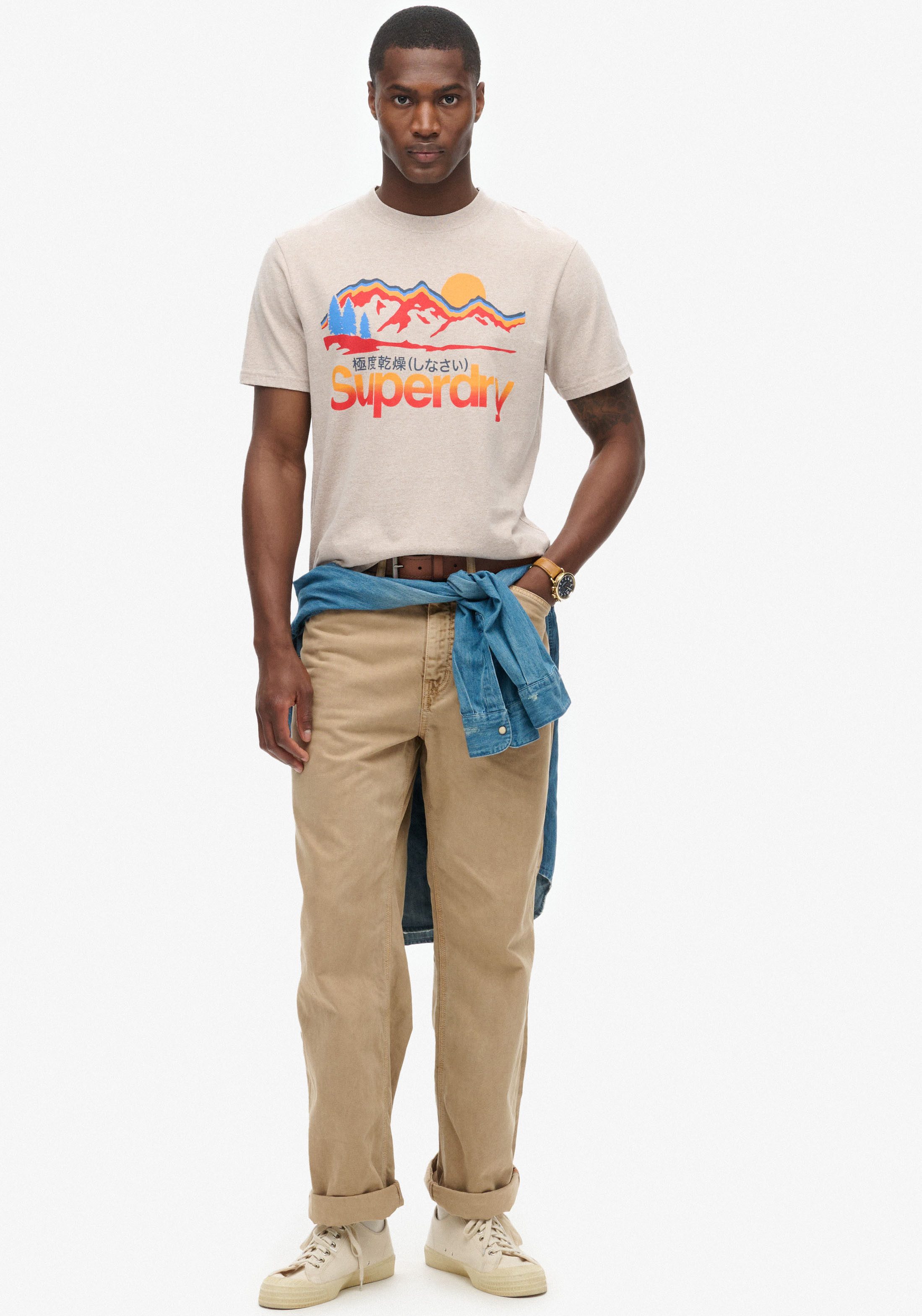 Superdry Shirt met ronde hals CL GREAT OUTDOORS GRAPHIC TEE