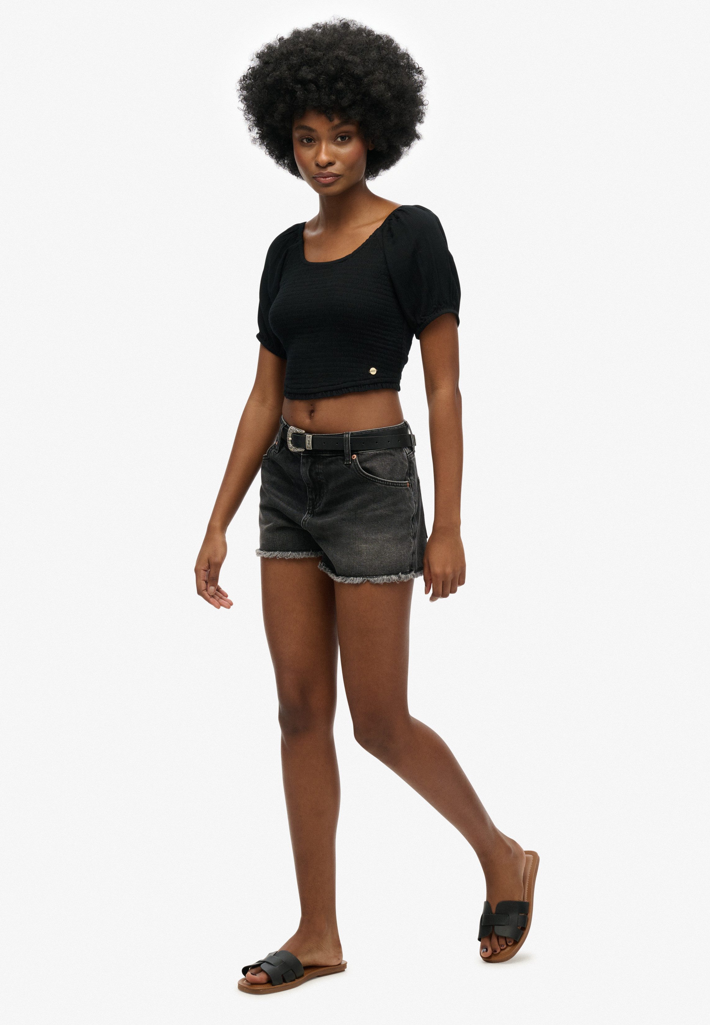 Superdry Jeanshotpants MID RISE DENIM HOT SHORT