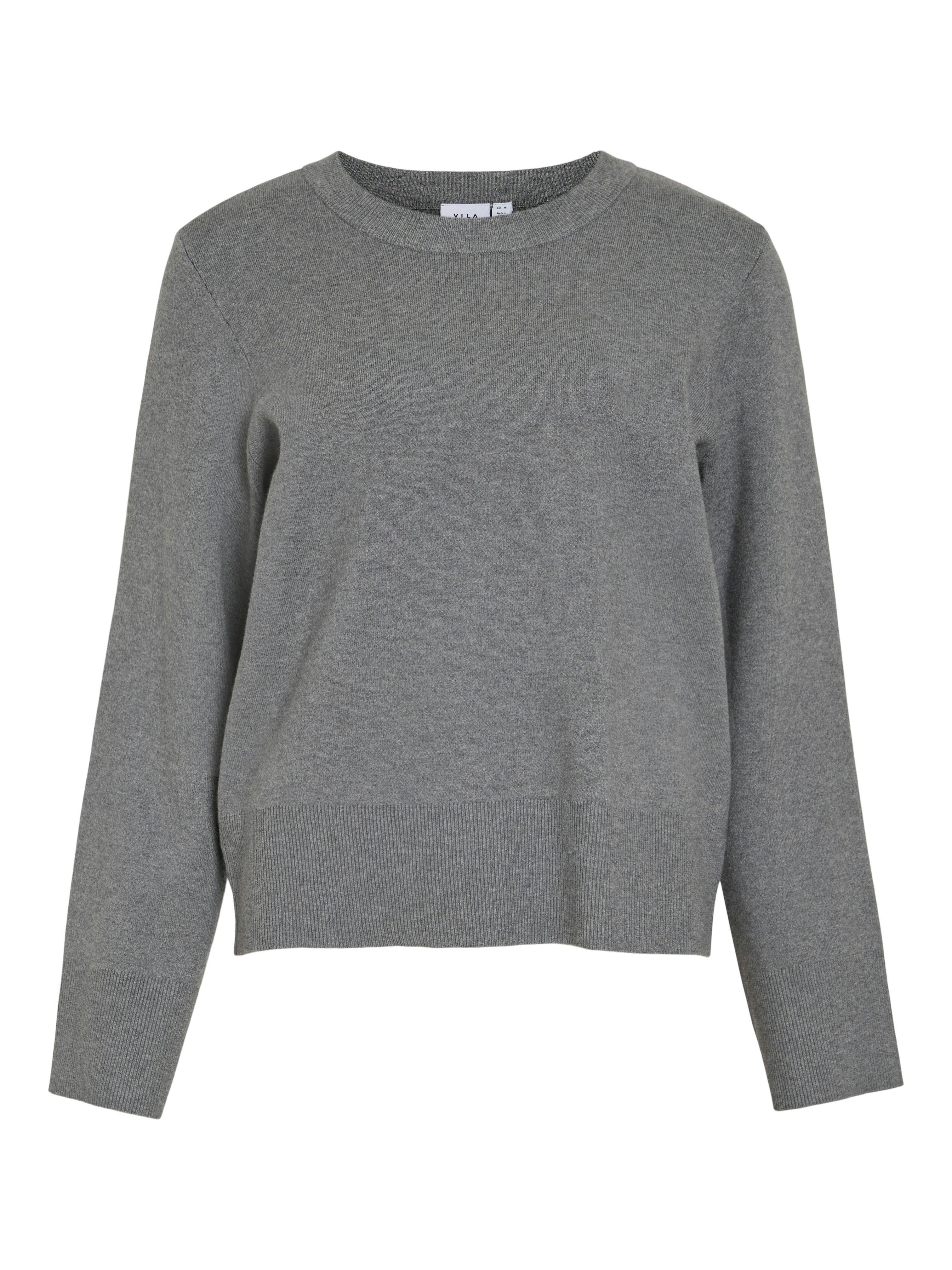 Vila Trui met ronde hals VICASSIE O-NECK L S KNIT TOP NOOS