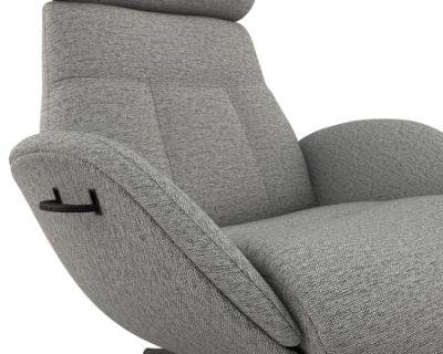 FLEXLUX Relaxfauteuil Relaxchairs Elegant Eersteklas comfort, rug- en hoofdsteunverstelling, draaibaar, zwarte voet