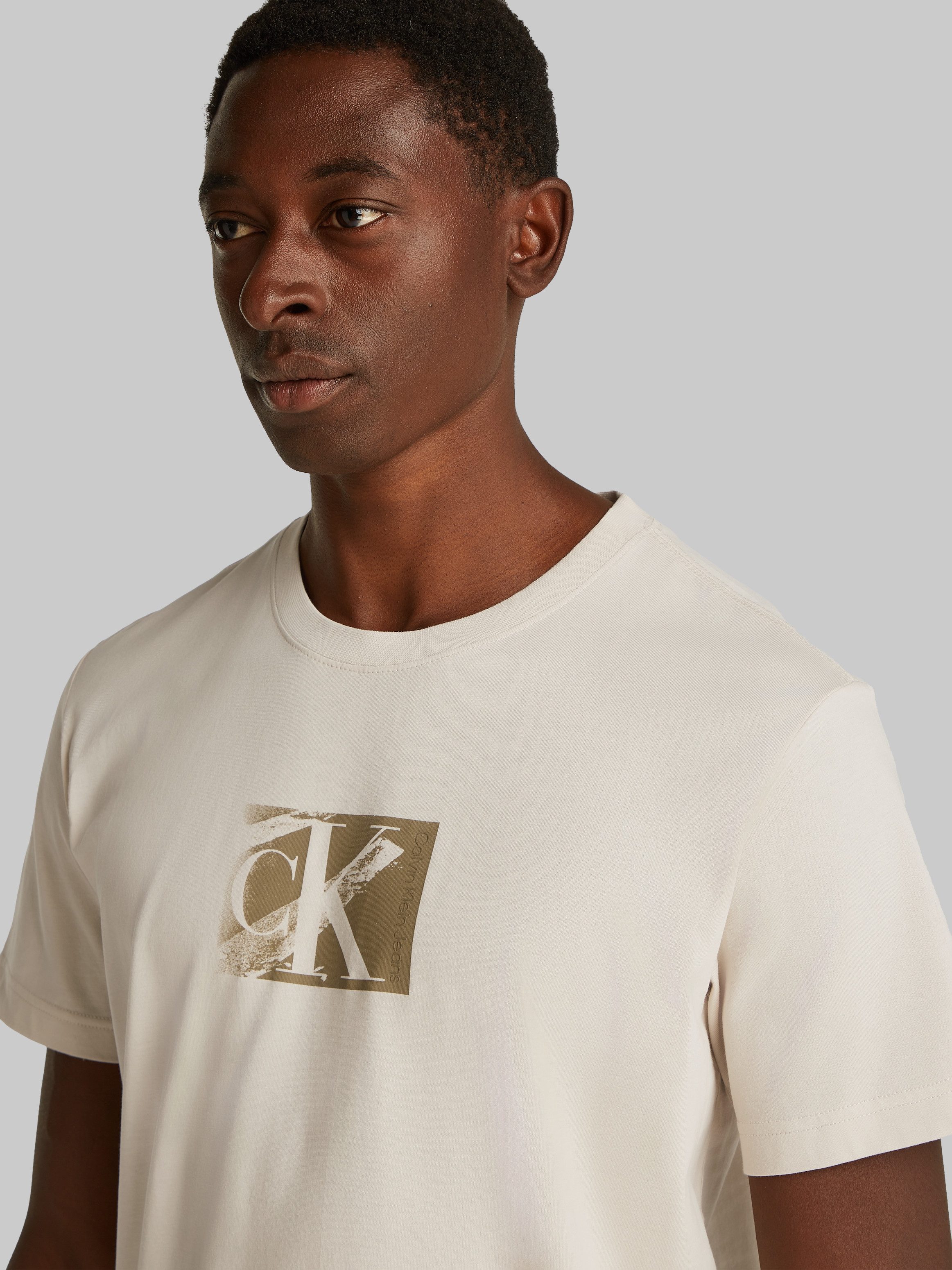 Calvin Klein Shirt met ronde hals SMALL CK BOX TEE