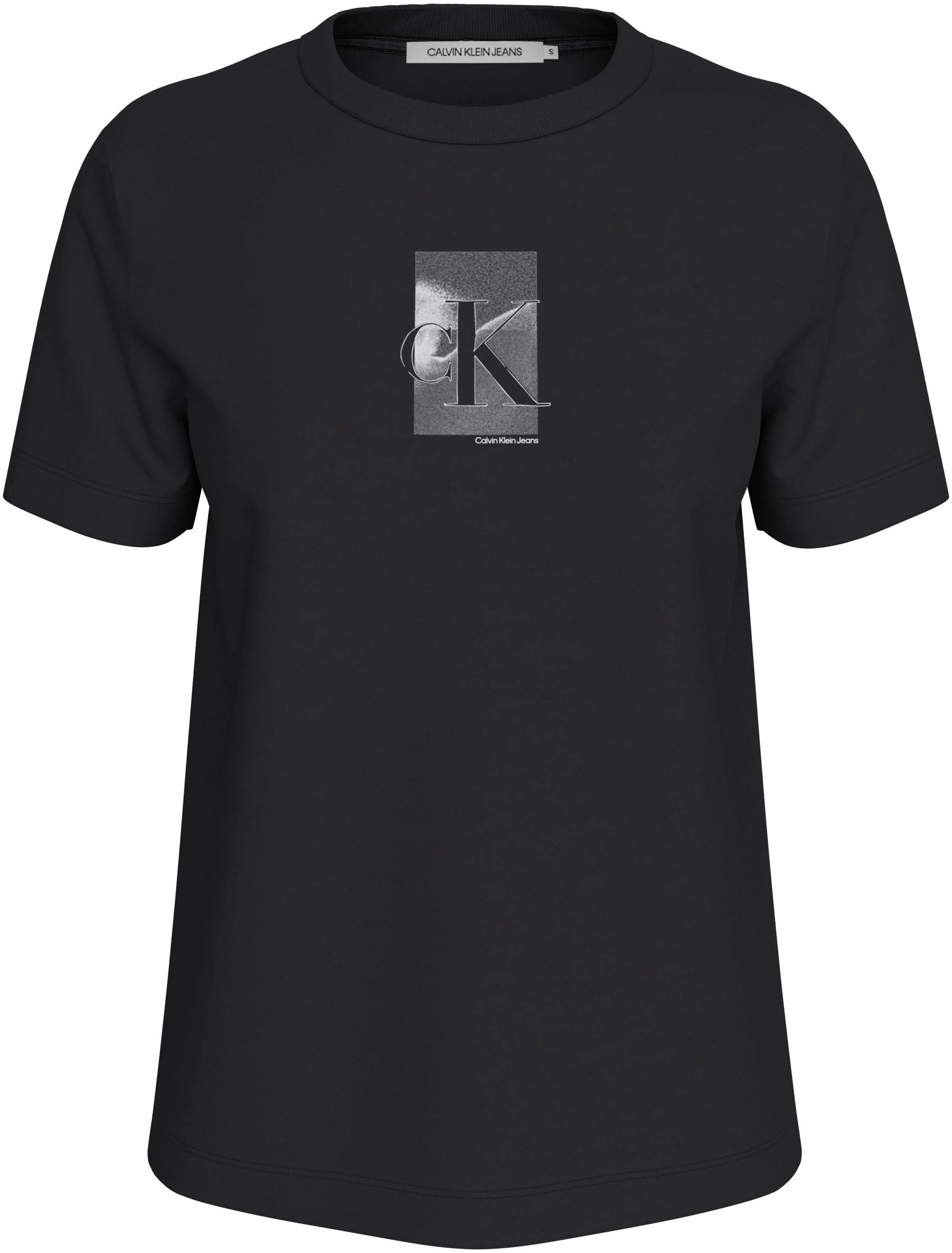 Calvin Klein Jeans Plus T-shirt PLUS DIFFUSED CK REGULAR TEE in grote maten en met logo-merklabel