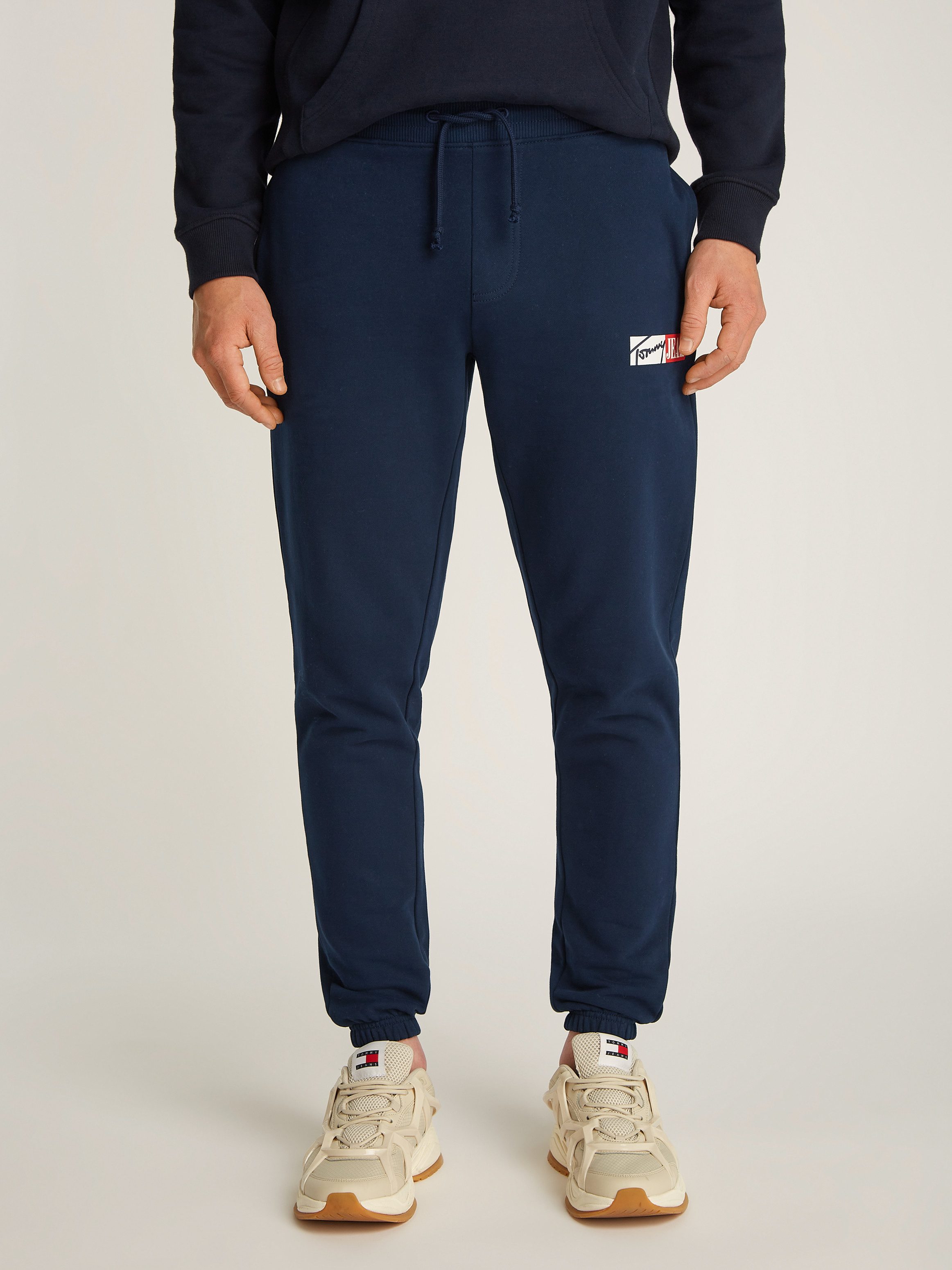 TOMMY JEANS Joggingbroek TJM SLIM ENTRY SWEATPANT heren joggingbroeken maat S blauw