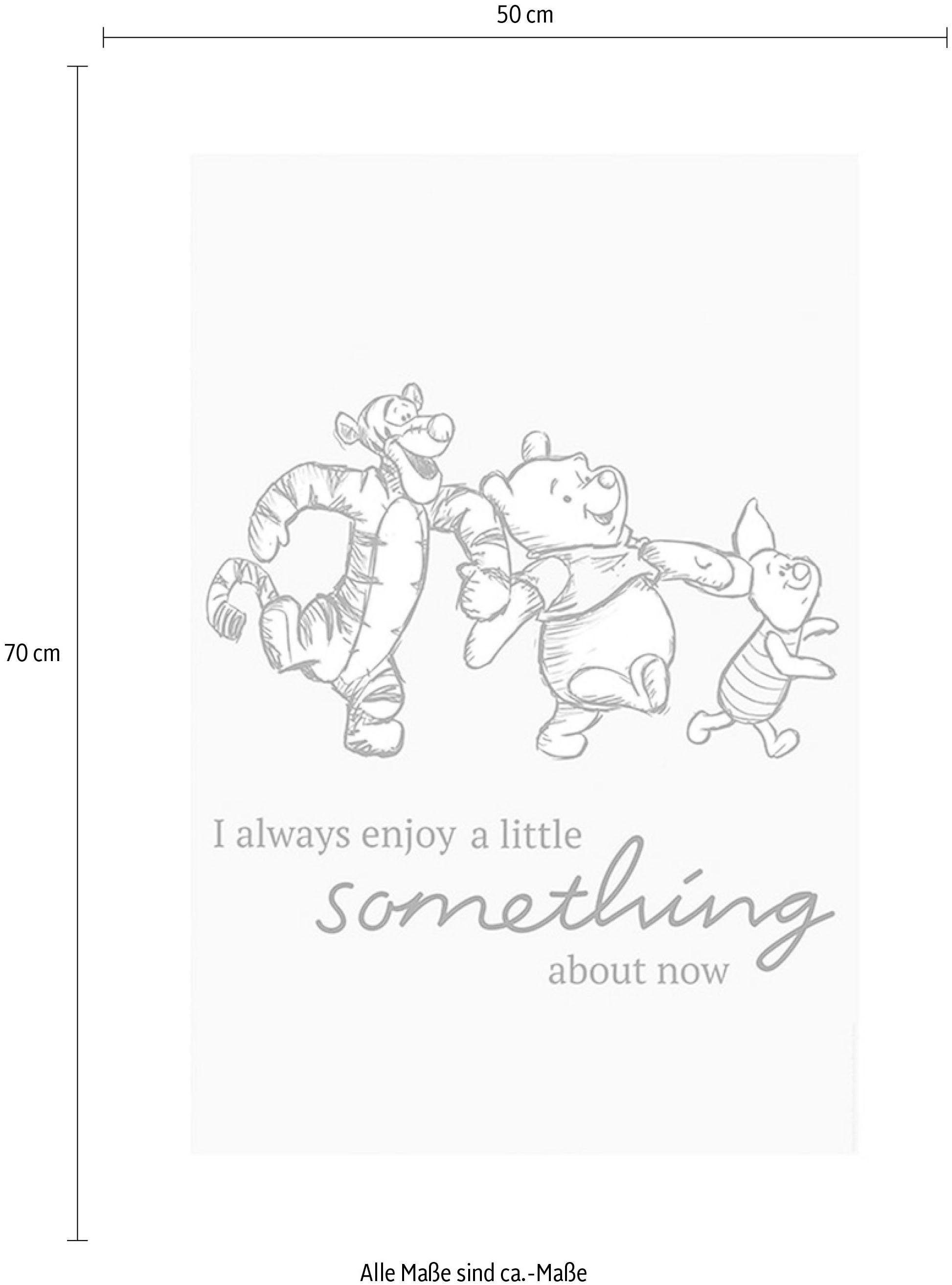 Komar Wanddecoratie Winnie the Pooh Little Something Wanddecoratie voor de kinderkamer - zonder lijst (1 stuk)