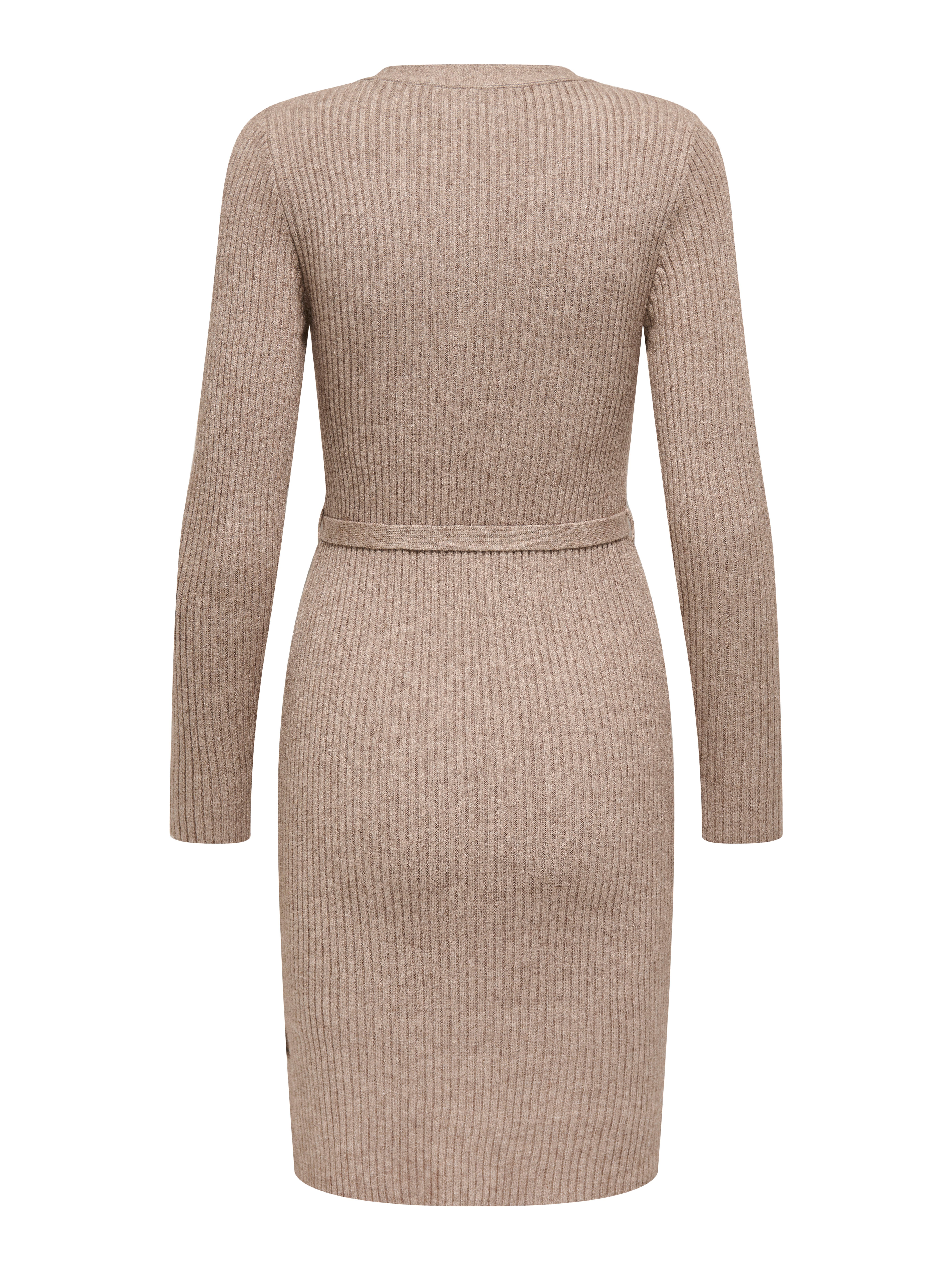 Only Gebreide jurk ONLVENLO L/S RIB WRAP DRESS RP KNT