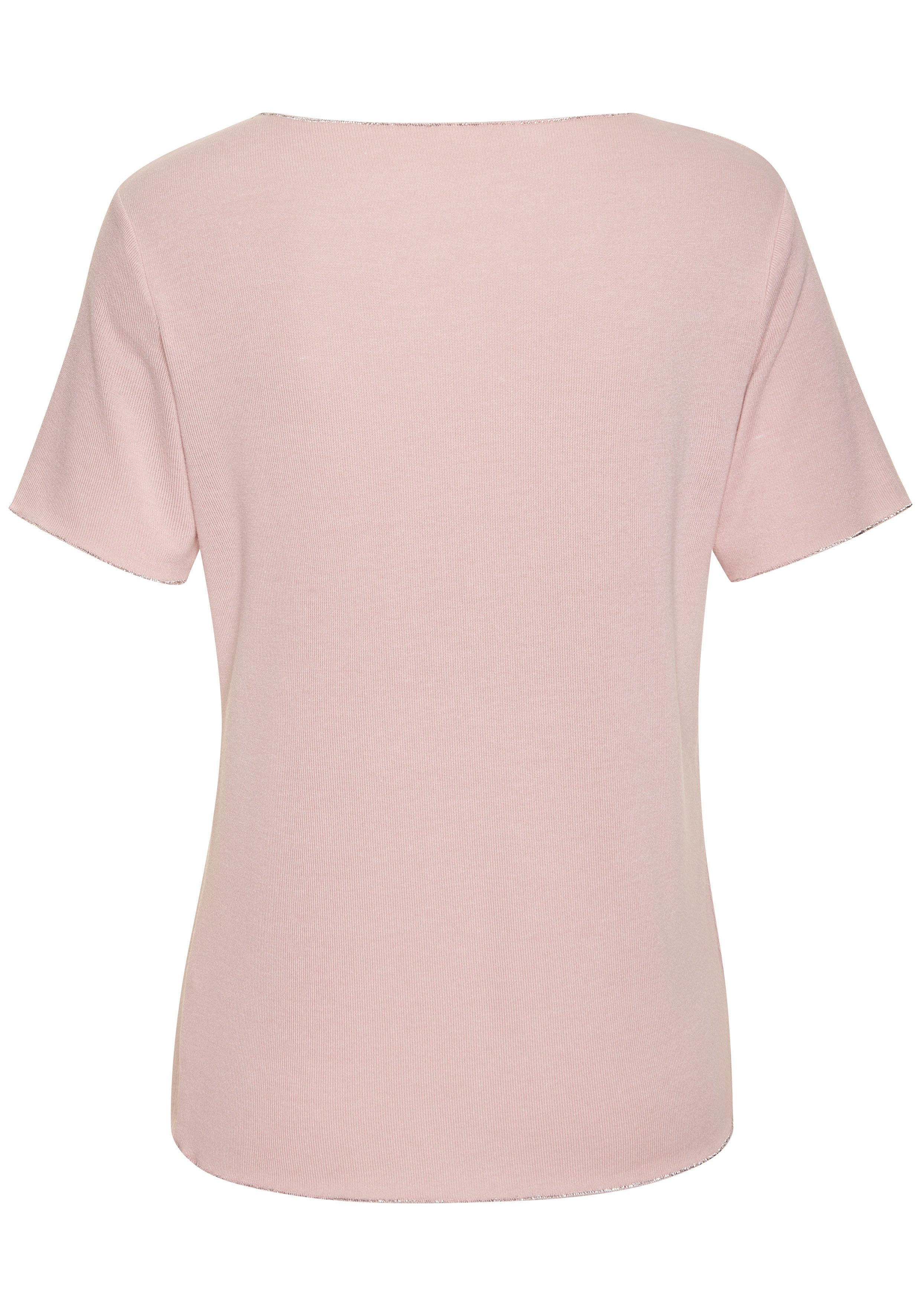 Lascana Shirt met ronde hals Met fijne glinsterende afwerking