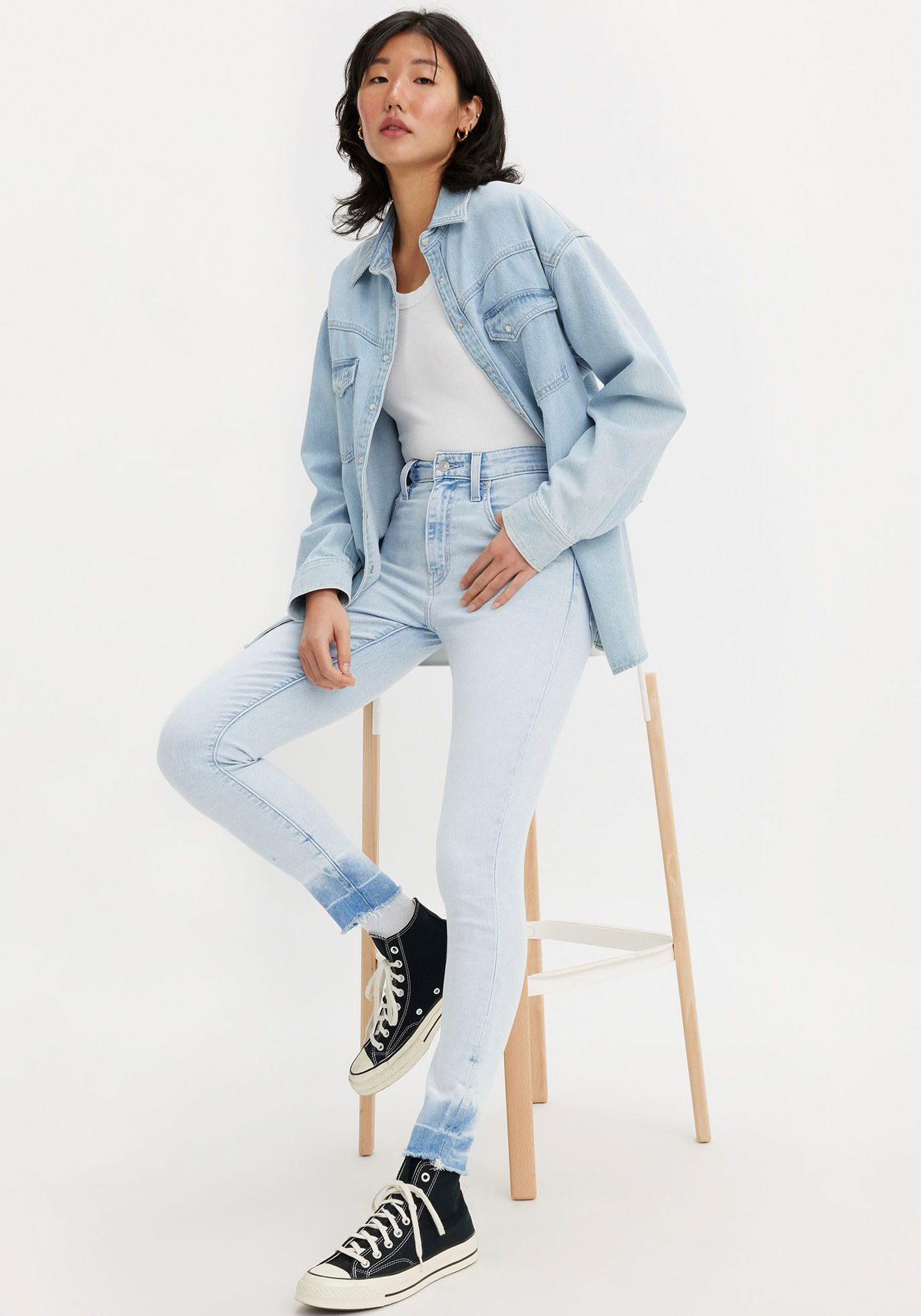 Levi's® Skinny fit jeans 721 High rise skinny met splitje in de zoom