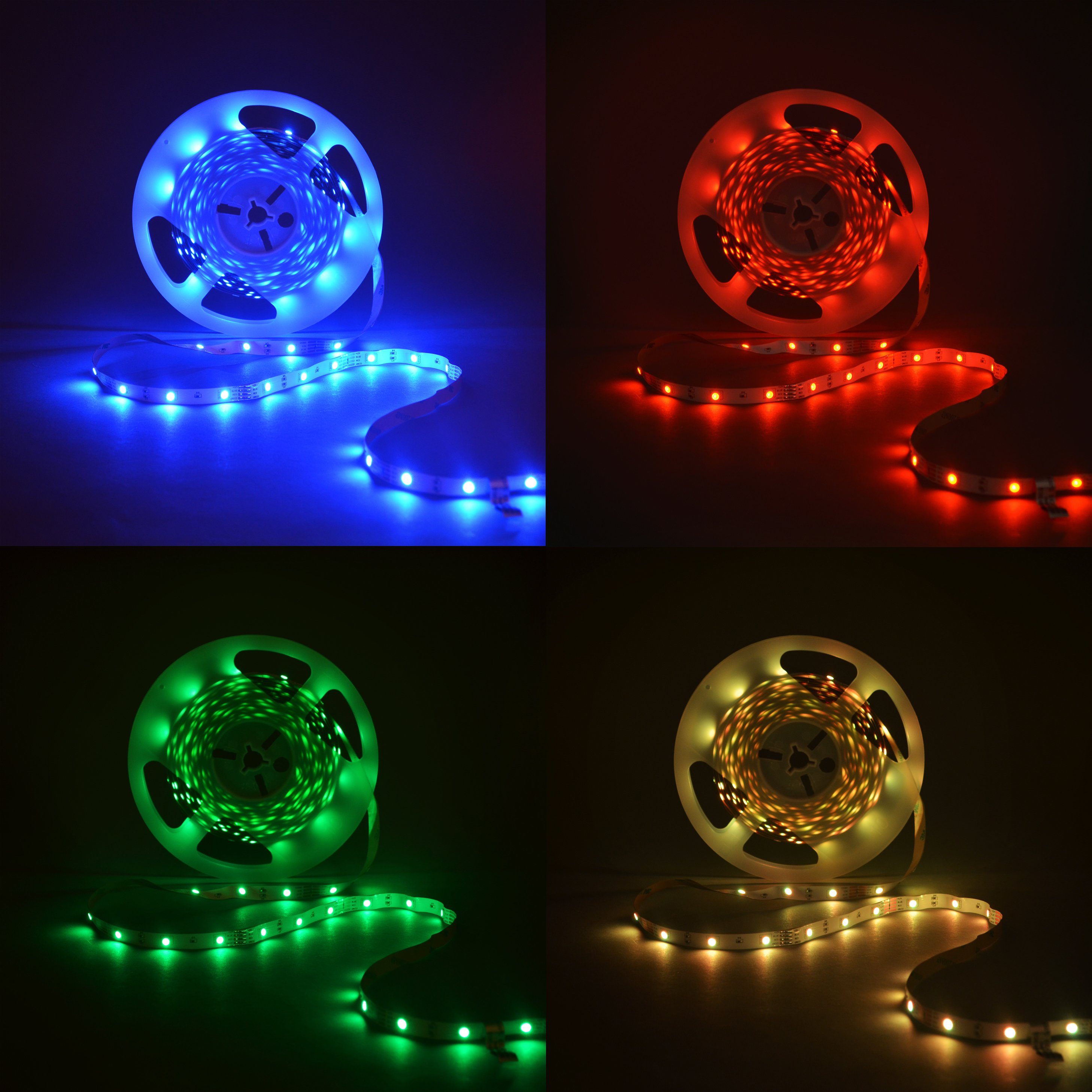 B.K.Licht Led-strepen Lucilla 10m led strip band dimbaar rgb met afstandsbediening