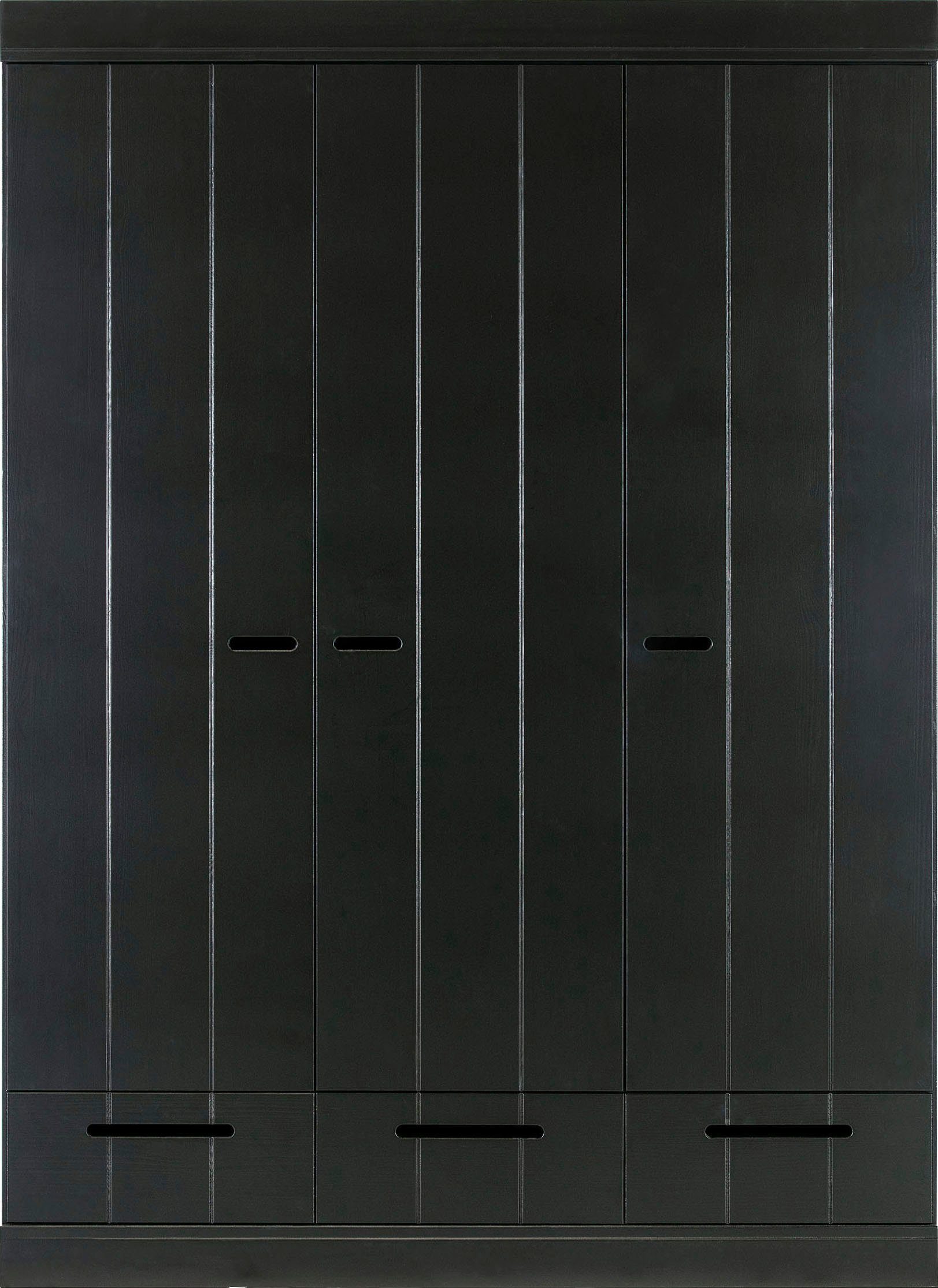 WOOOD Kledingkast Connect met kledingstang, breedte 94 cm x hoogte 195 cm garderobekasten zwart