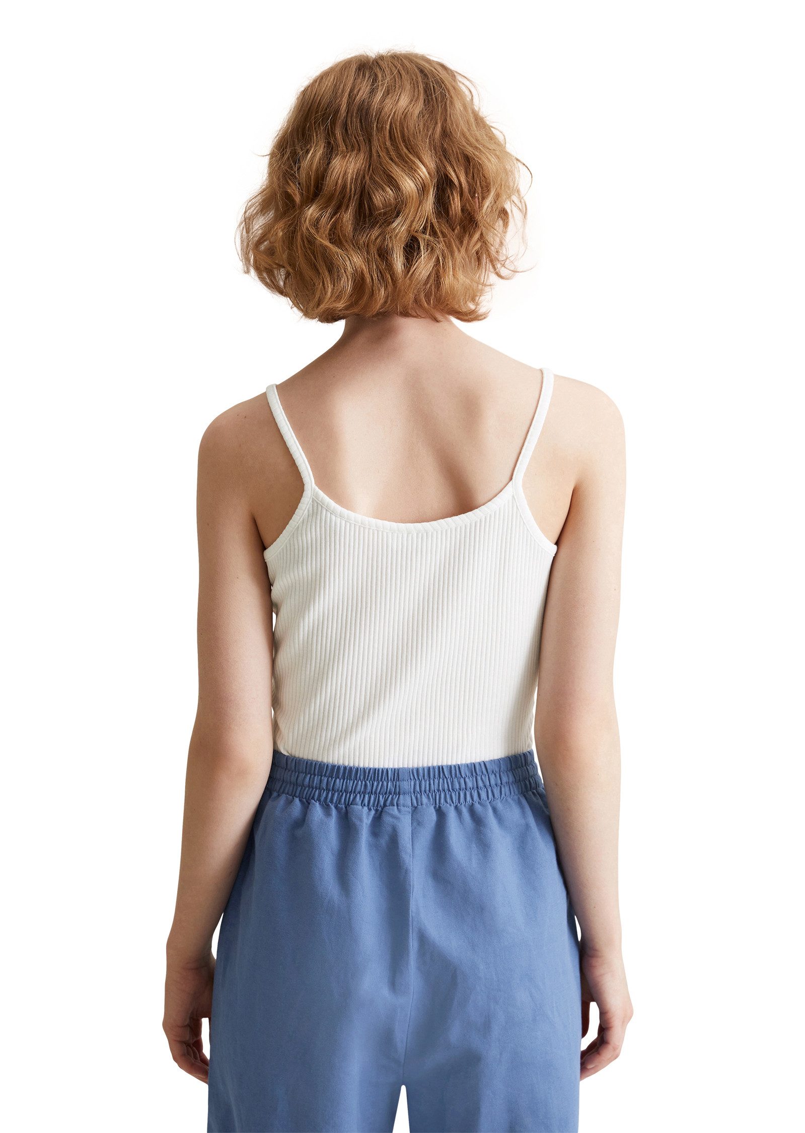 Marc O'Polo DENIM Top met spaghettibandjes Ribstructuur, spaghettibandjes