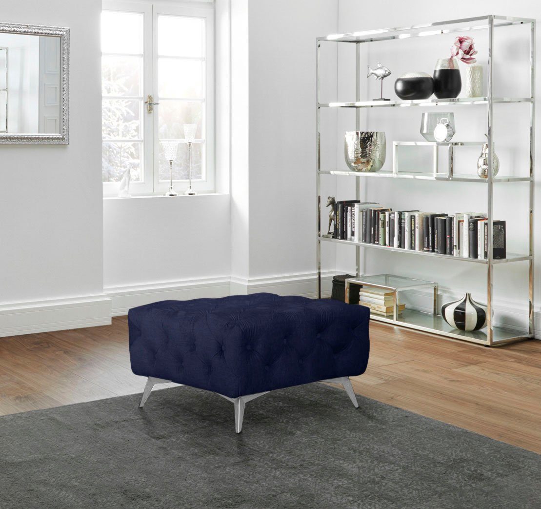Leonique Hocker Glynis luxueuze capitonnage, moderne chesterfield look, kleur van de poten ter keuze